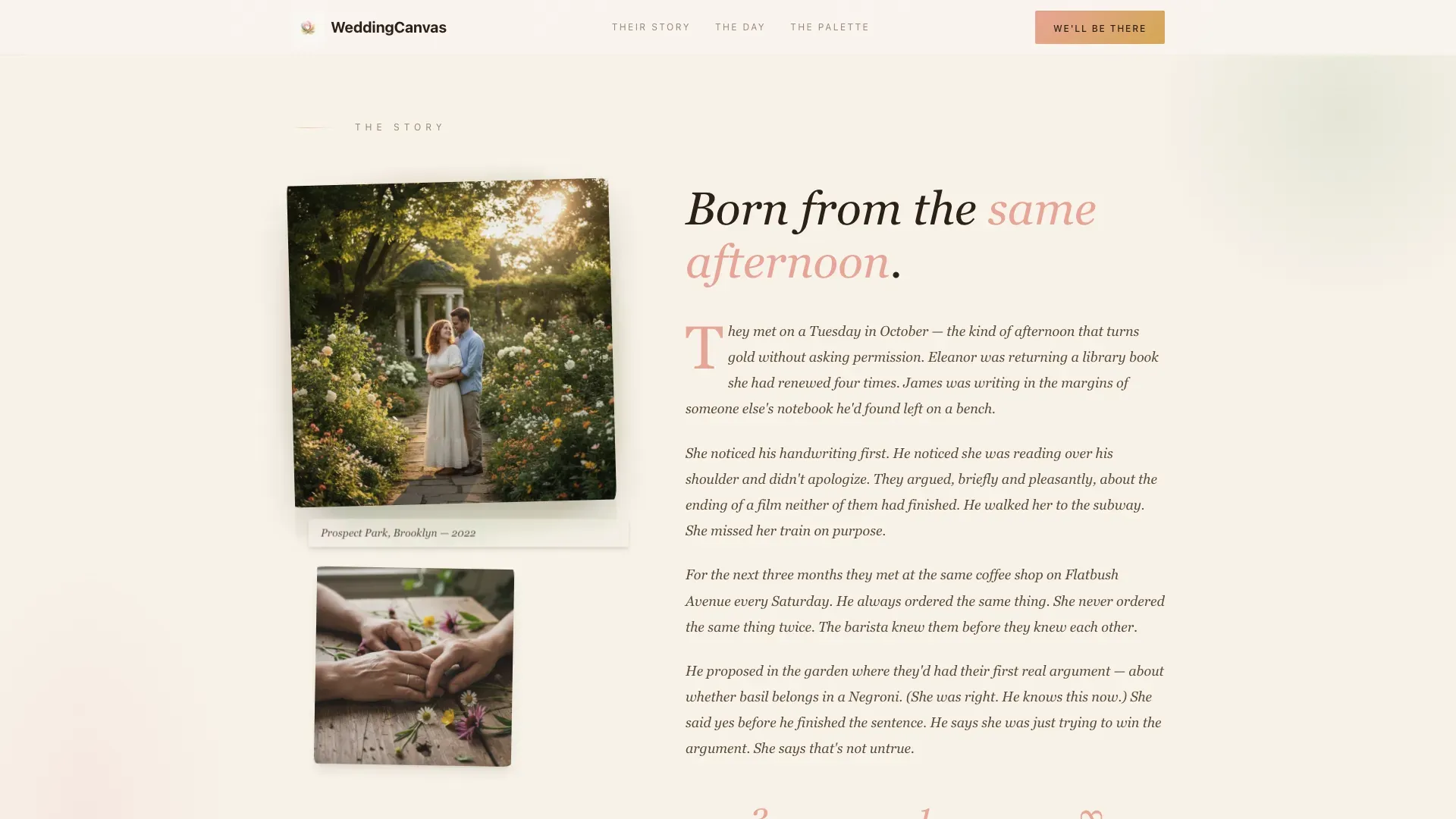 Bespoke Wedding Stationery Landing Page Template