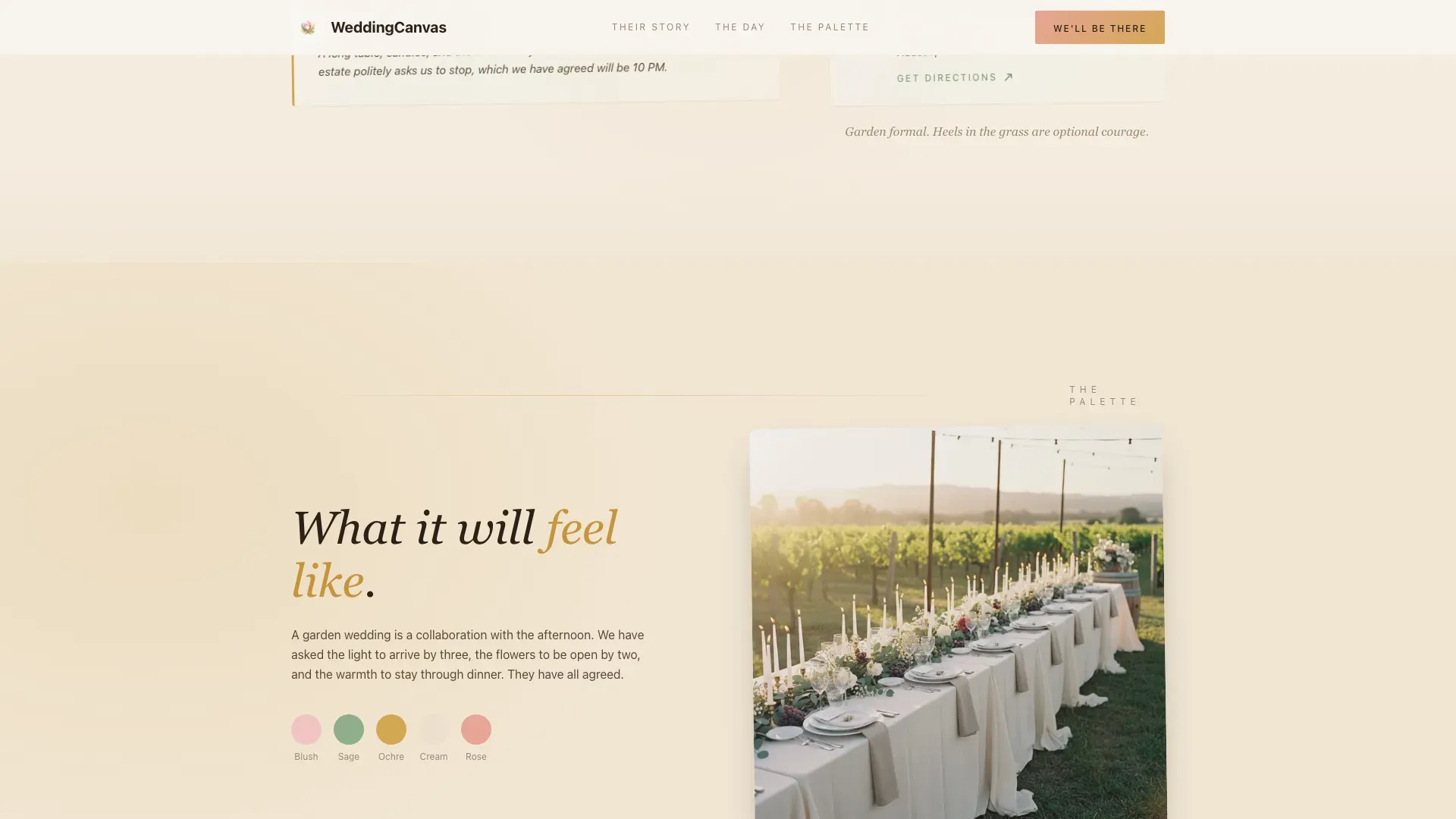 Bespoke Wedding Stationery Landing Page Template