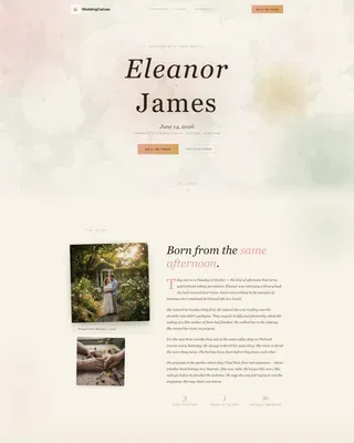 Bespoke Wedding Stationery Landing Page Template