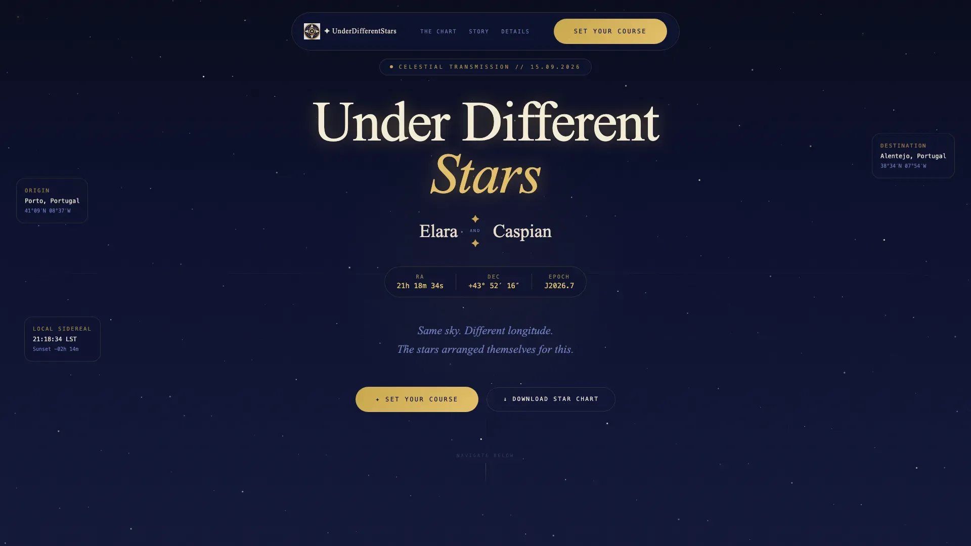Mesmerizing Astronomy Getaway Landing Page Template