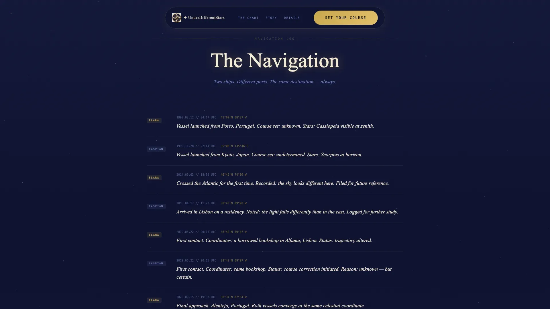 Mesmerizing Astronomy Getaway Landing Page Template