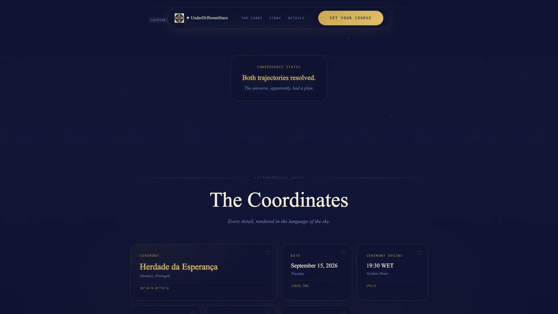 Mesmerizing Astronomy Getaway Landing Page Template