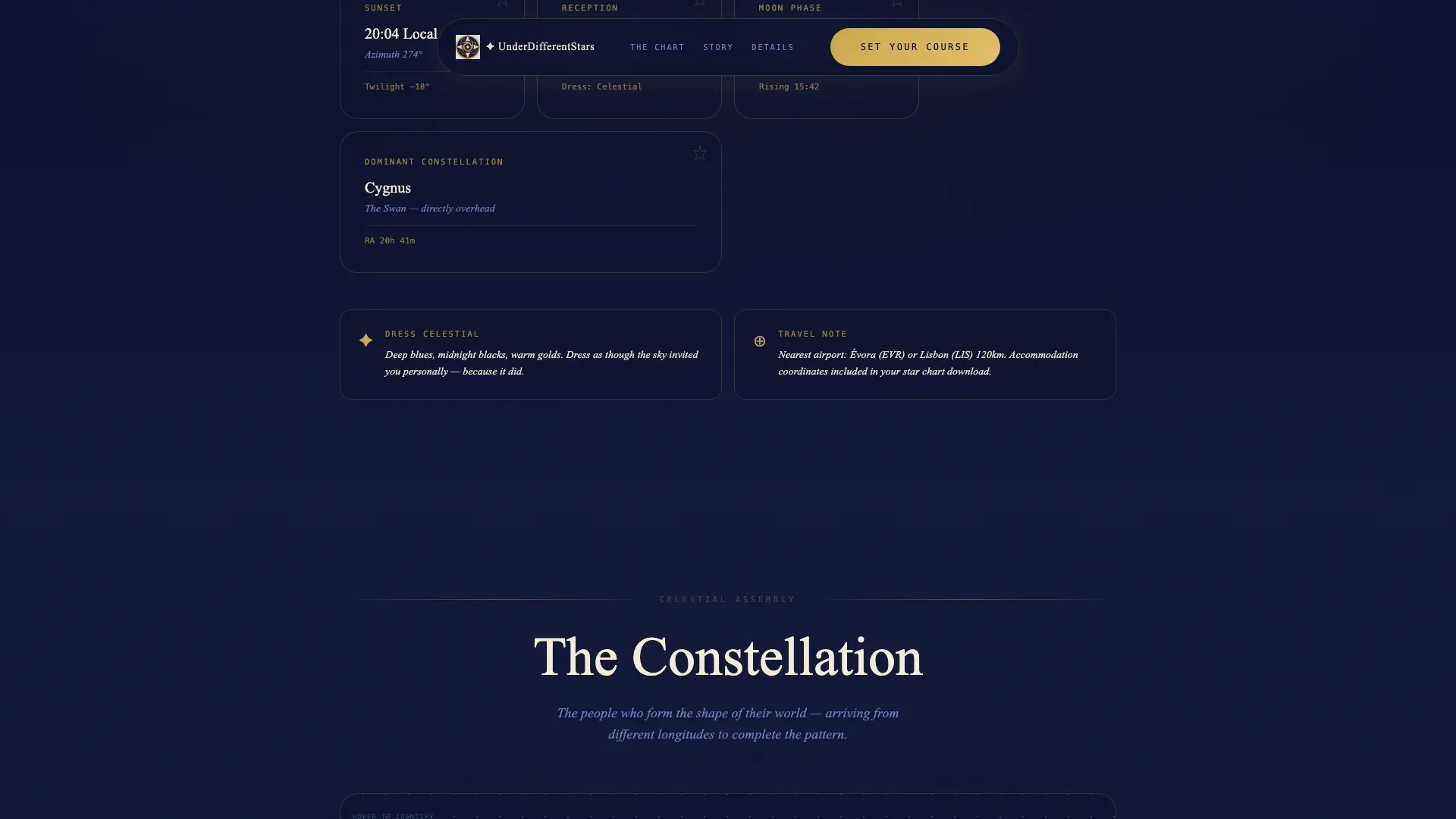 Mesmerizing Astronomy Getaway Landing Page Template