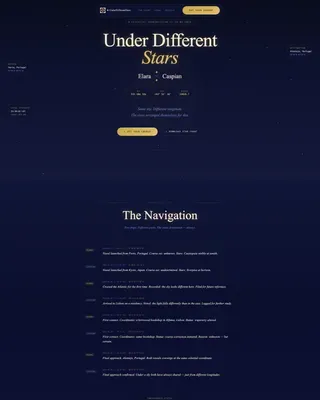 Mesmerizing Astronomy Getaway Landing Page Template