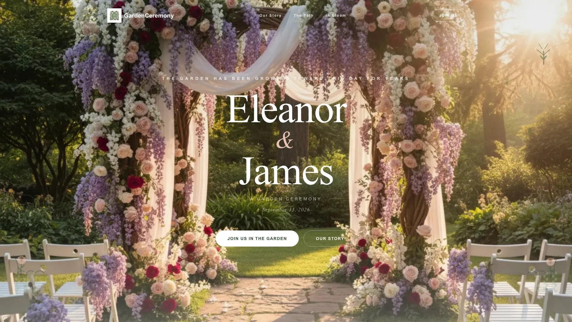 Elegant Wedding Suite Landing Page Template