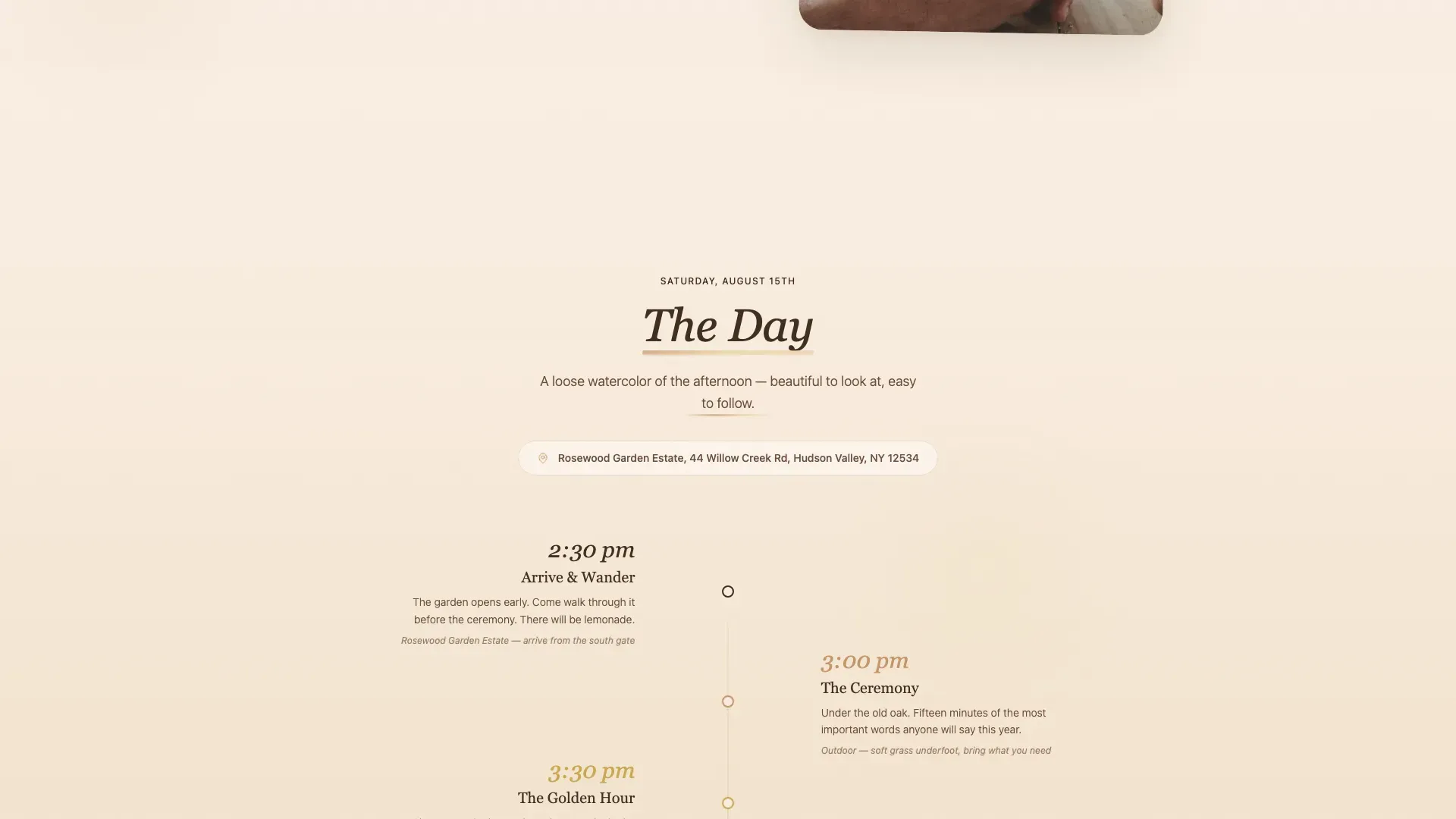 Romantic Wedding Invitation Landing Page Template