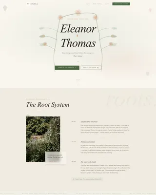 Intimate Botanical Celebration Landing Page Template