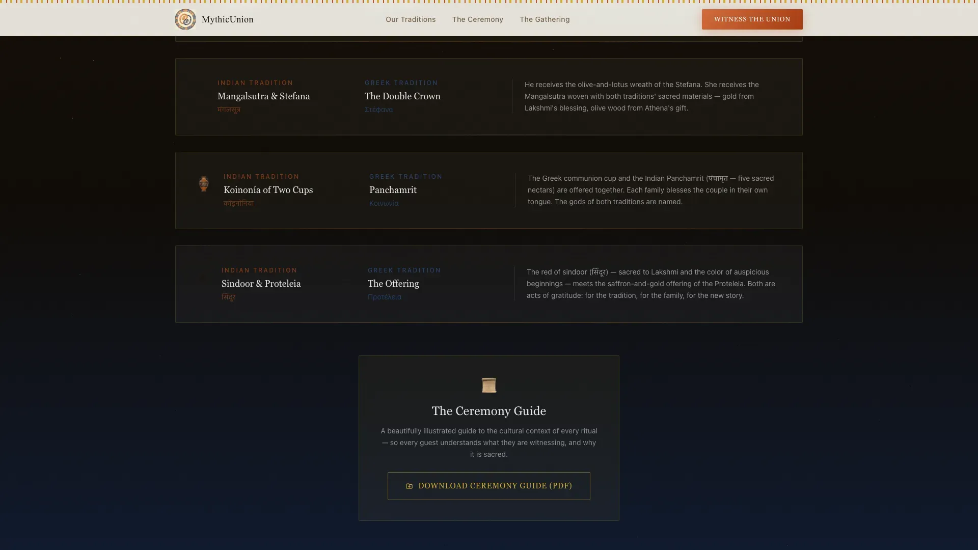 Intercultural Wedding Landing Page Template