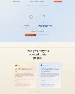 Intercultural Wedding Landing Page Template