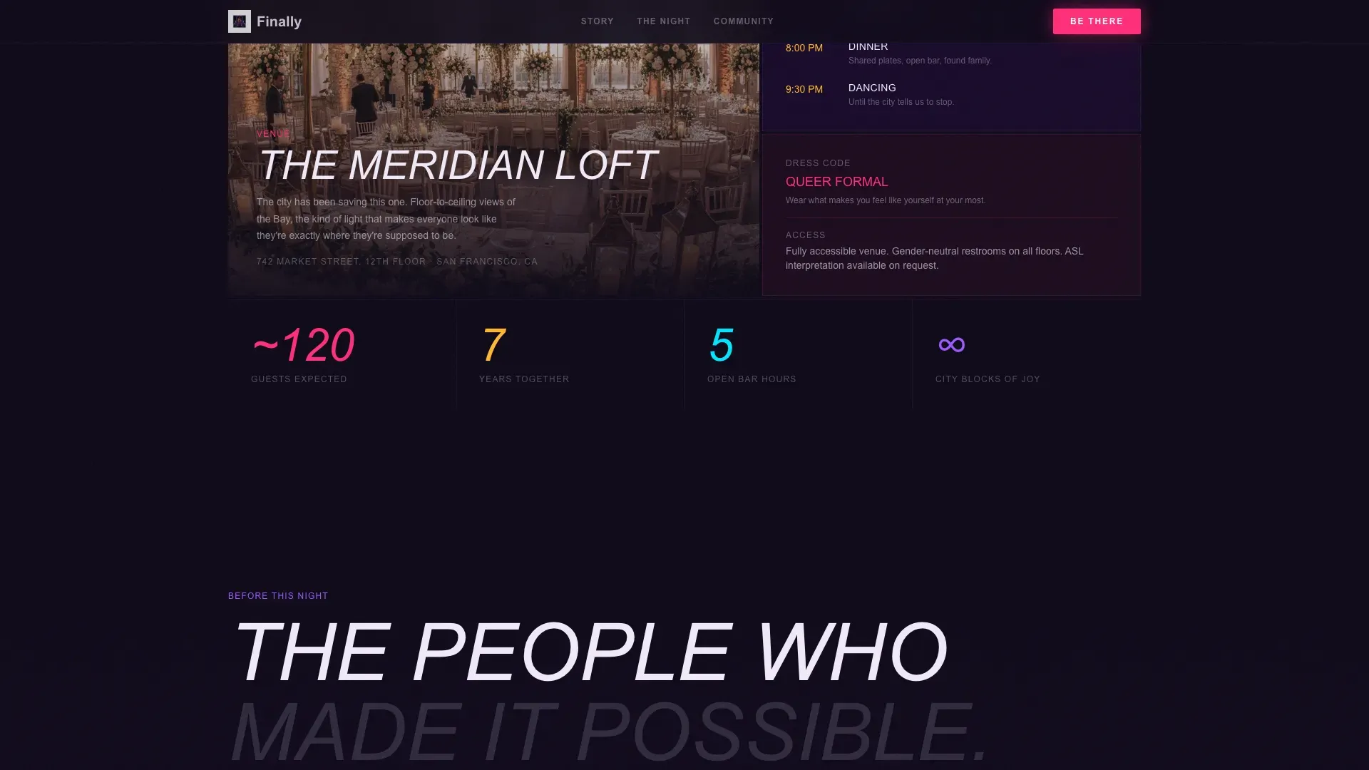 Triumphant LGBTQ+ Wedding Landing Page Template