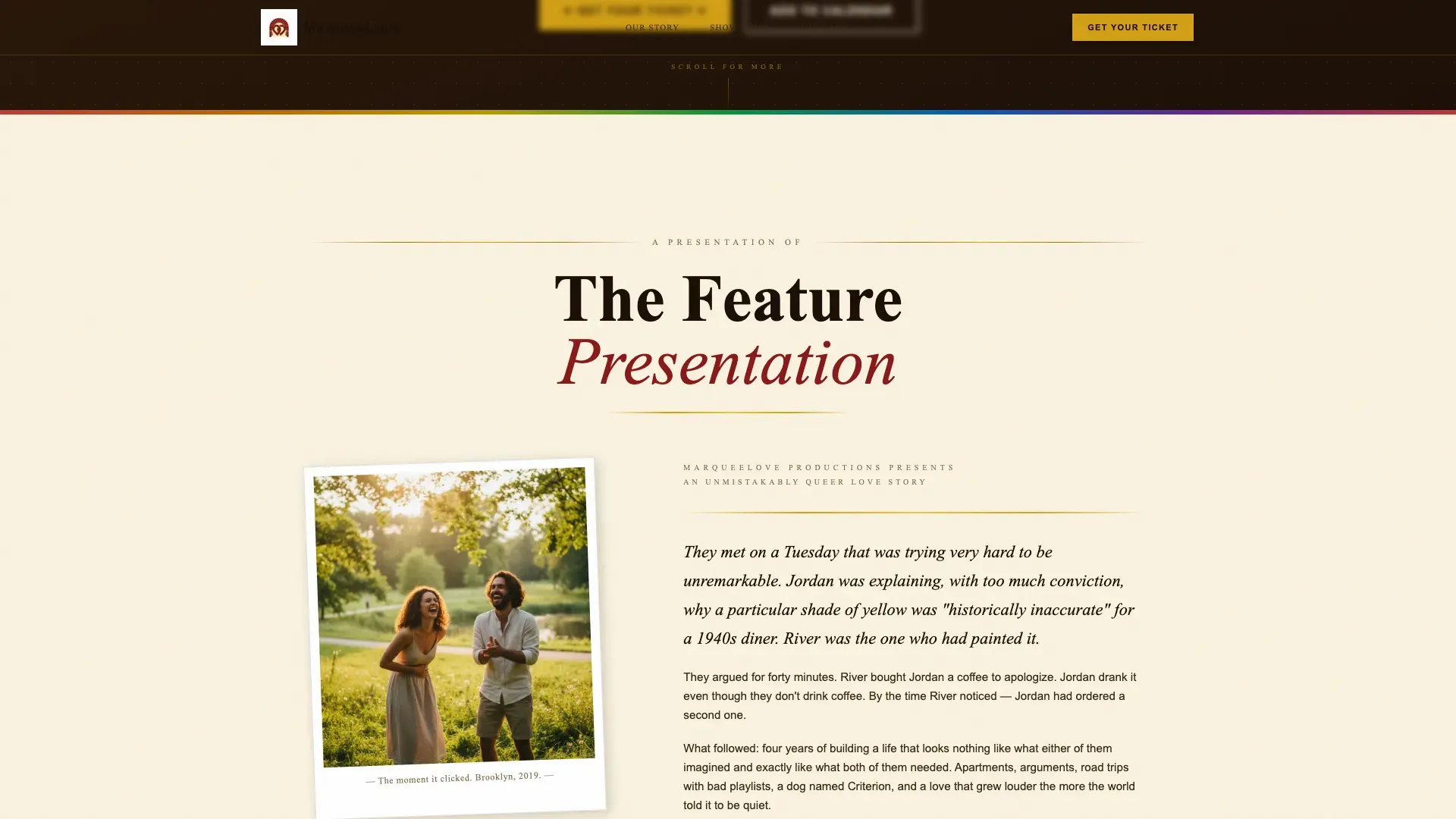 Pride LGBTQ+ Wedding Landing Page Template