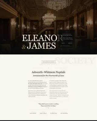Vintage Wedding Landing Page Template | Era Immersion
