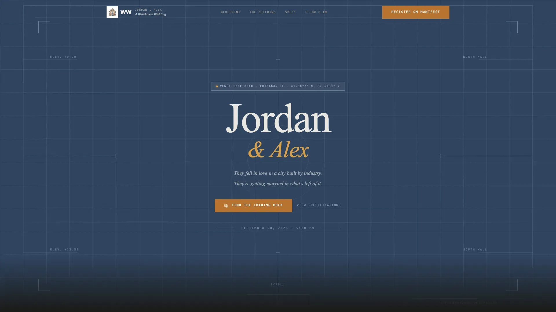Industrial Vintage Celebration Landing Page Template