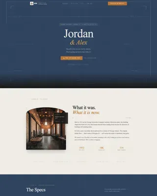 Industrial Vintage Celebration Landing Page Template