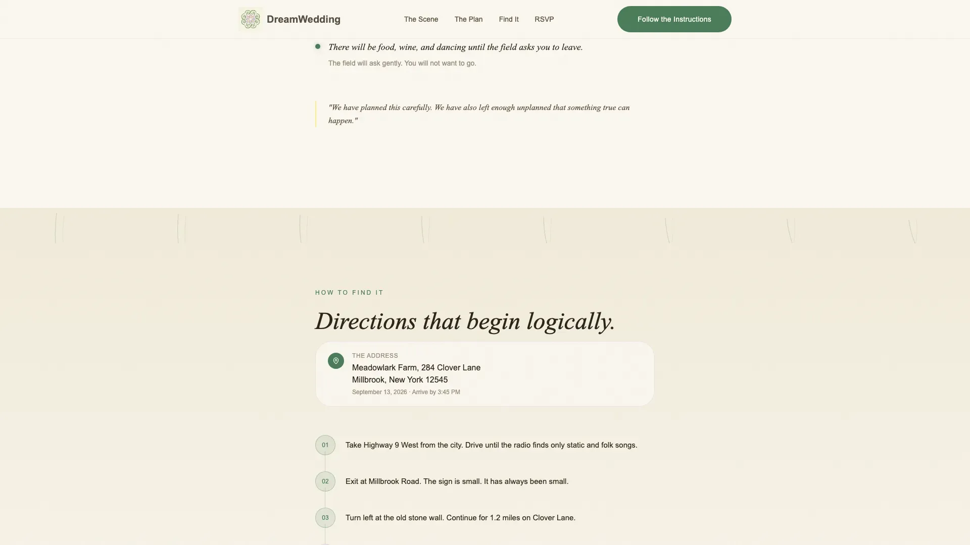 Whimsical Bohemian Invitation Landing Page Template