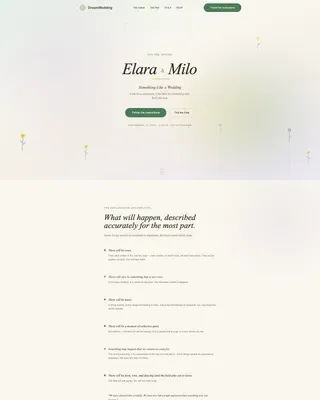 Whimsical Bohemian Invitation Landing Page Template