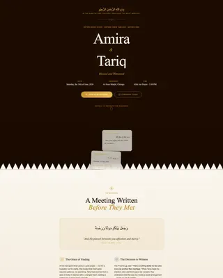 Devoted Faith Ceremony Landing Page Template