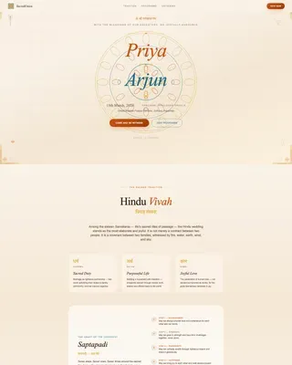 Authentic Cultural Ceremony Landing Page Template