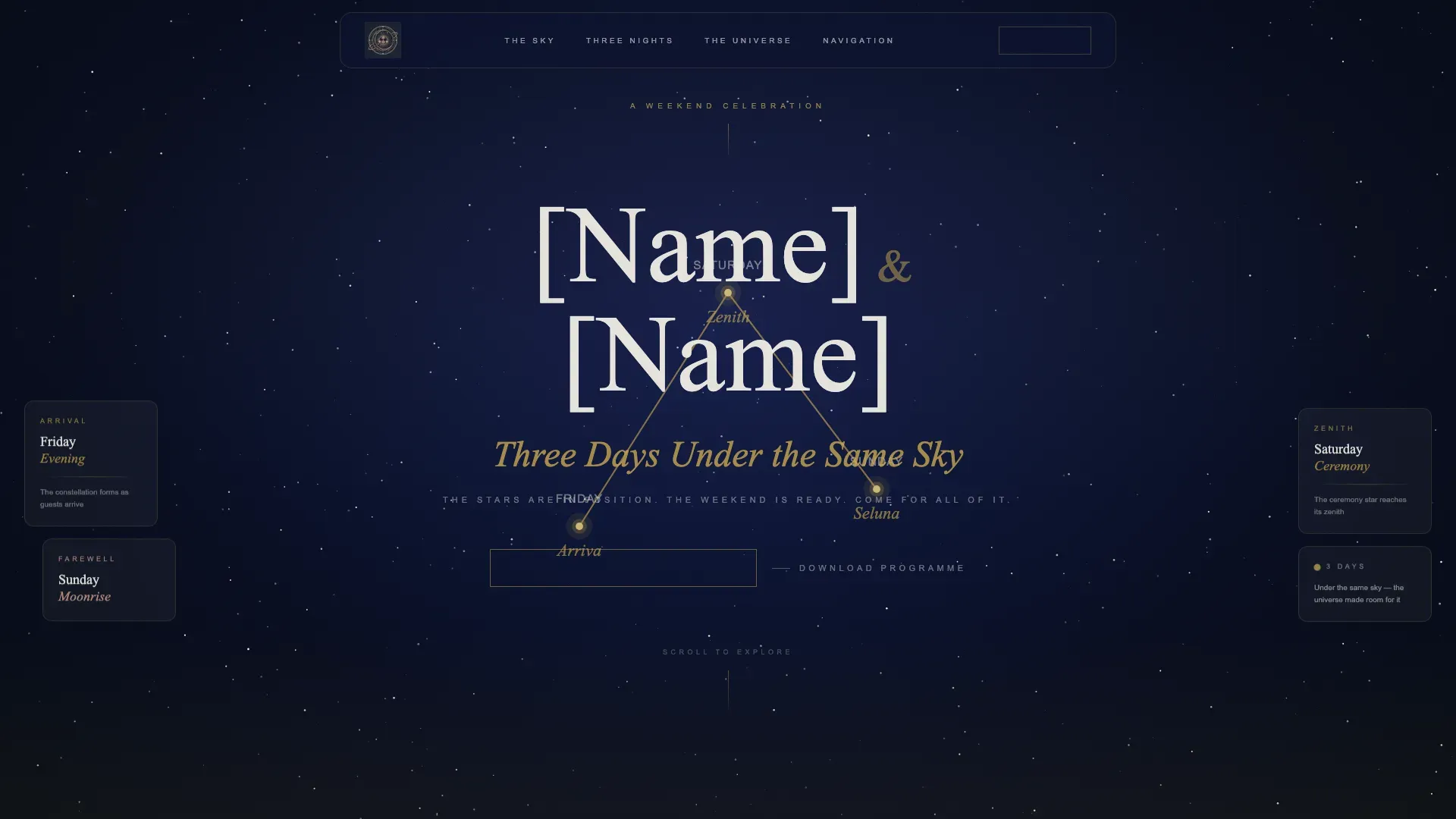 Ethereal Destination Event Landing Page Template