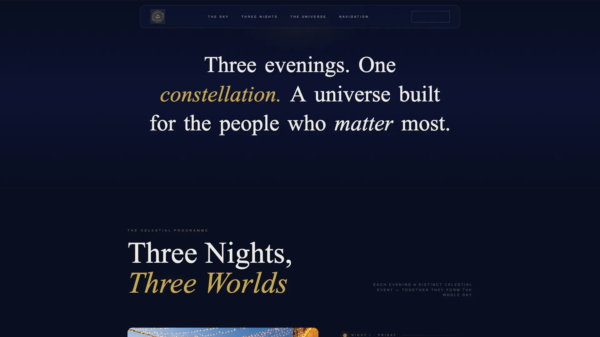 Ethereal Destination Event Landing Page Template
