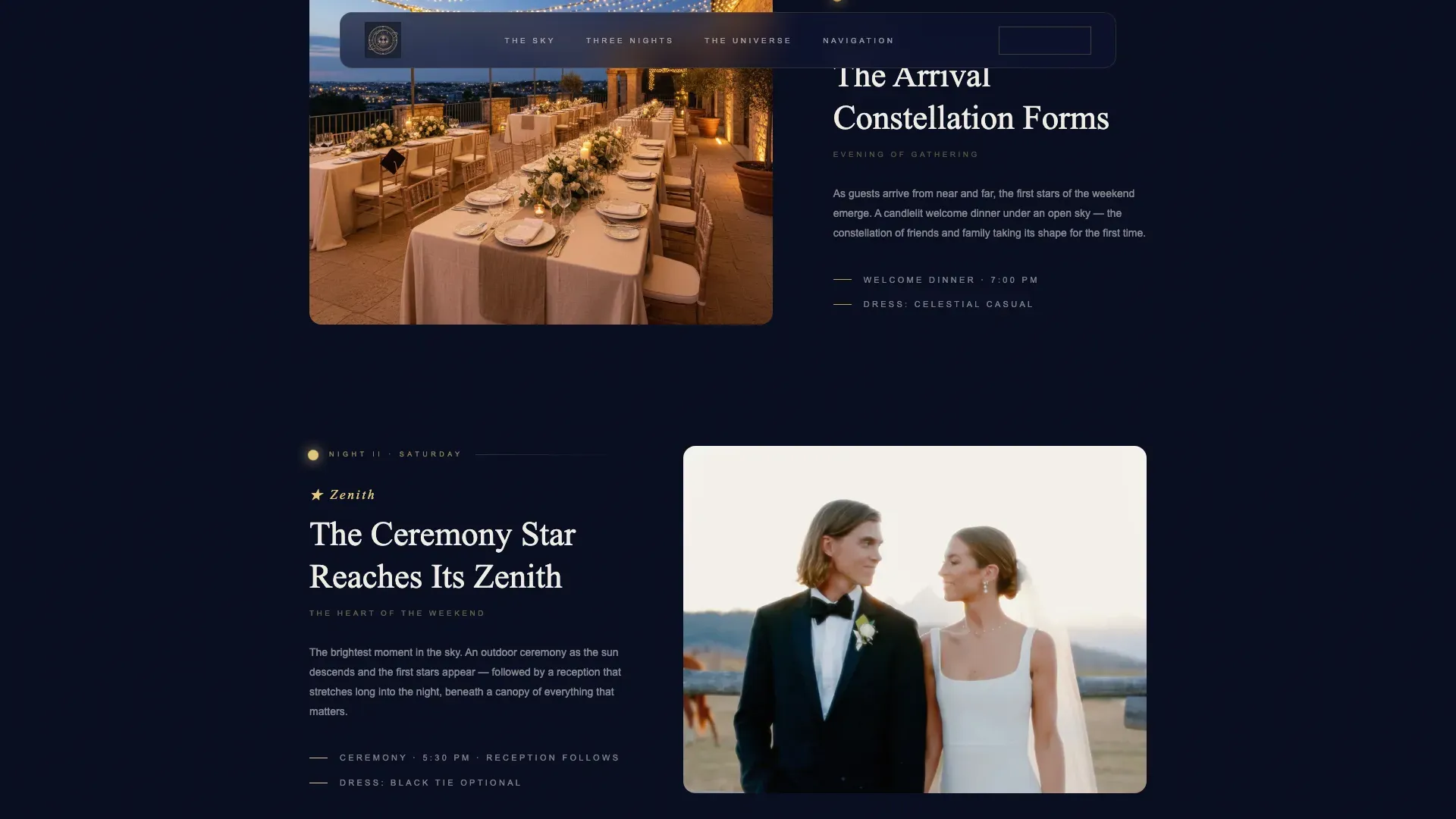 Ethereal Destination Event Landing Page Template