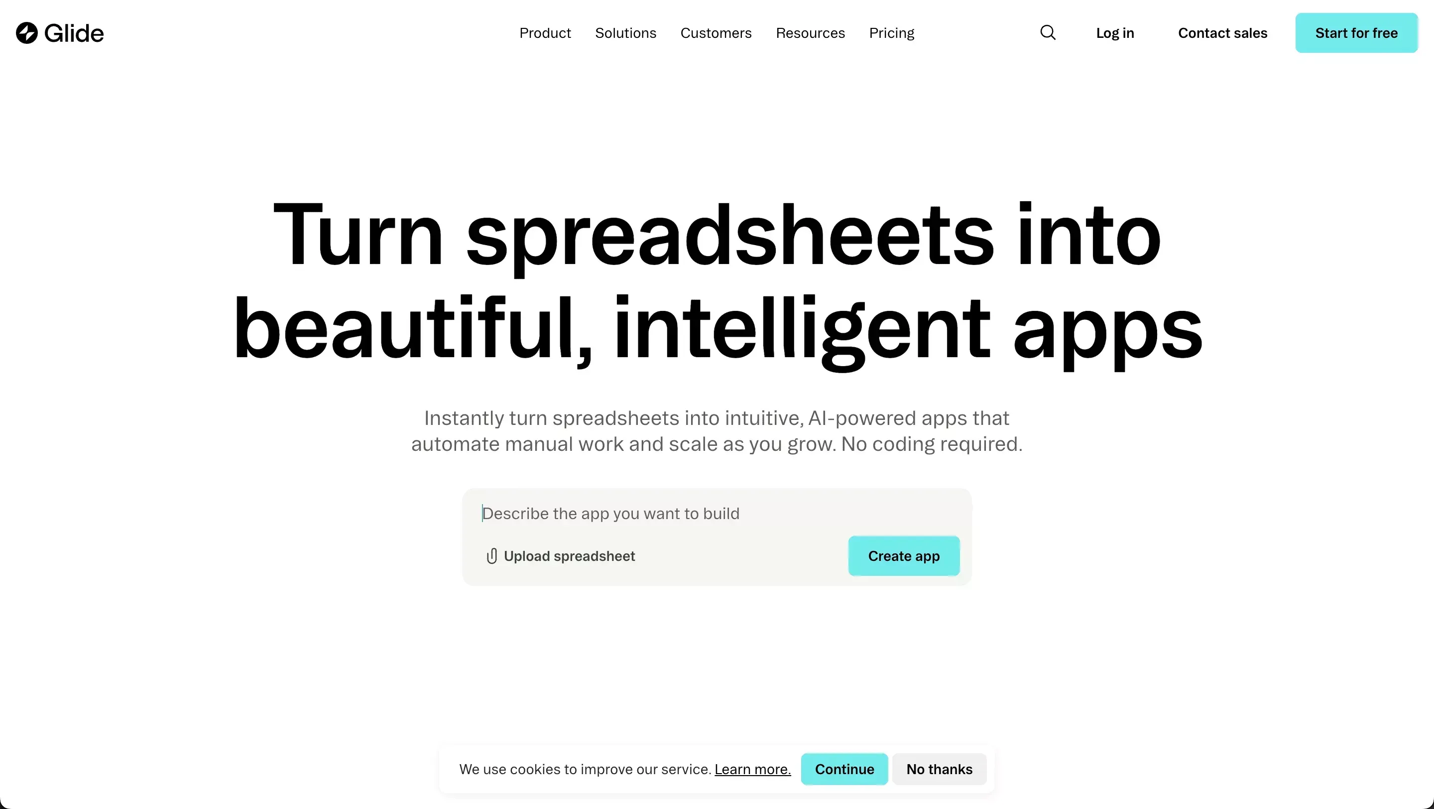 Glide - Turn Google Sheets data into apps