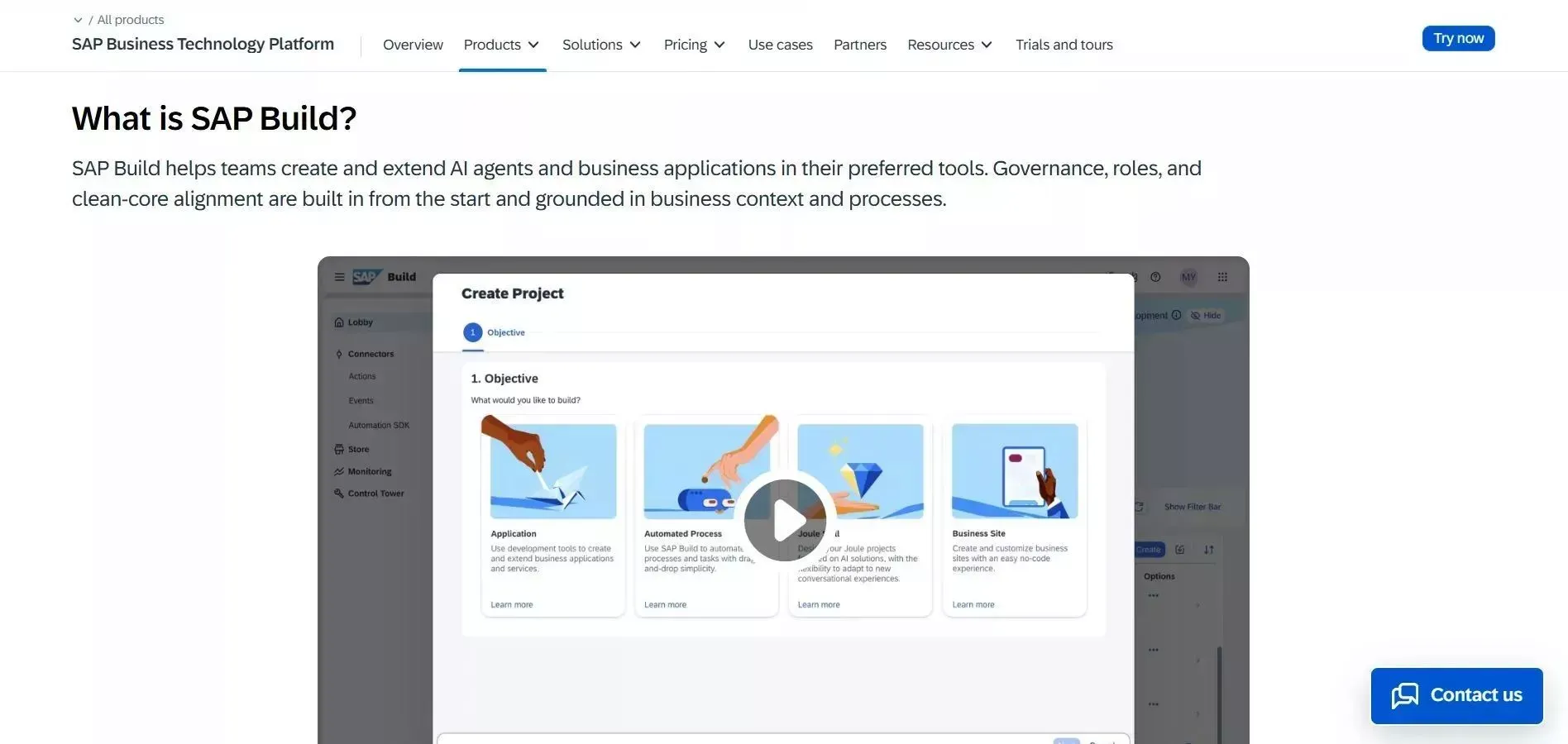 SAP Build Apps - enterprise-tire low-code platforms