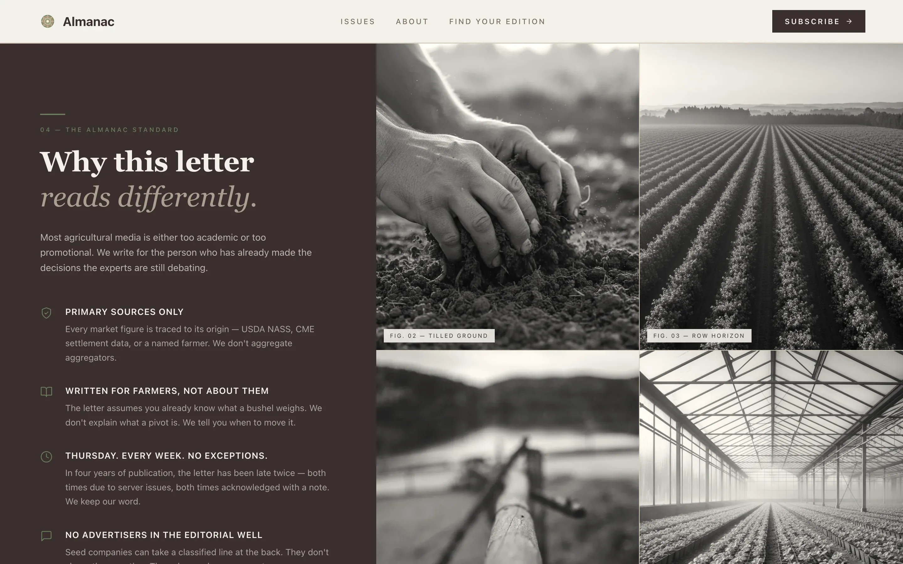 Agriculture Newsletter Landing Page Template