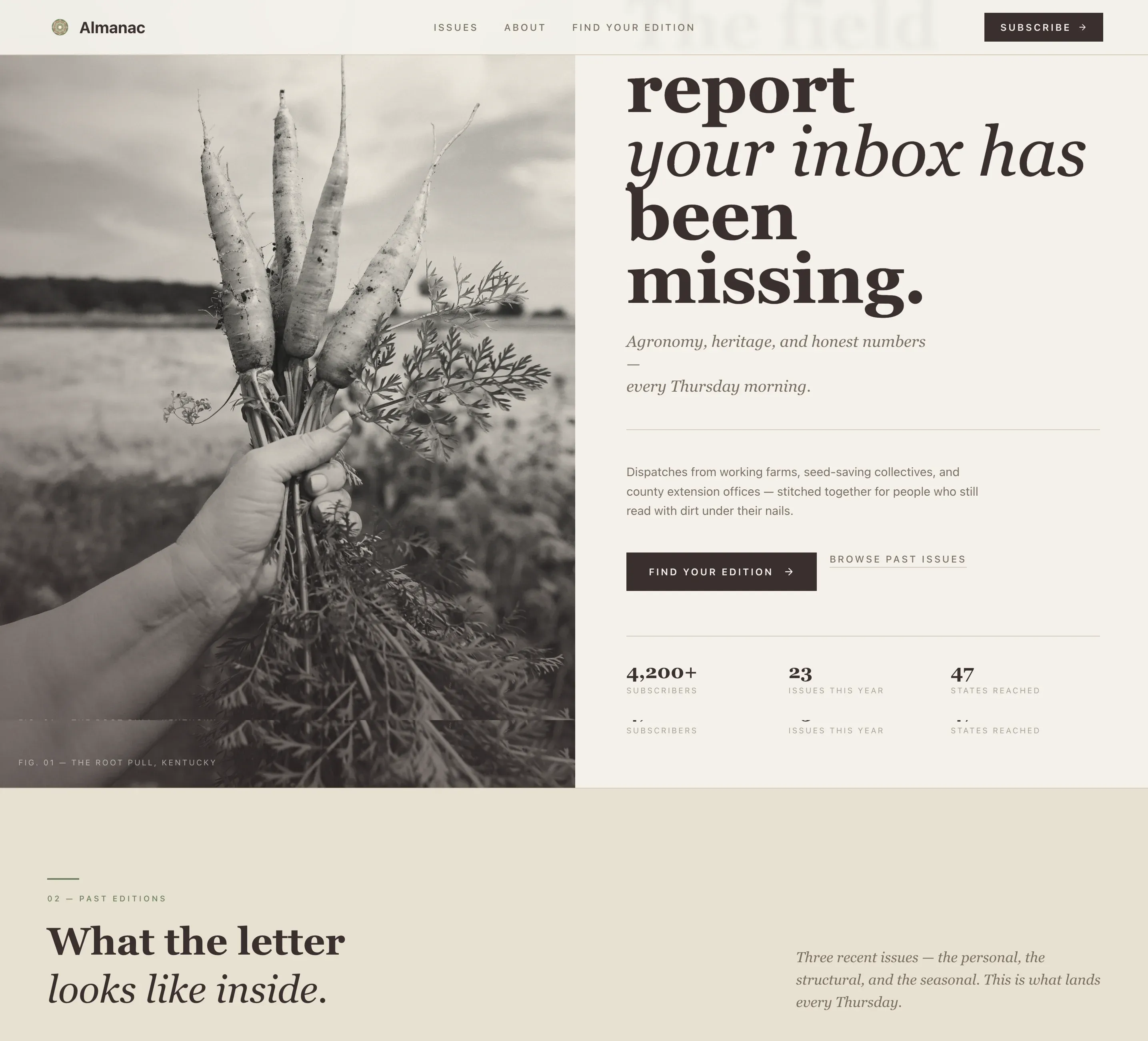 Agriculture Newsletter Landing Page Template