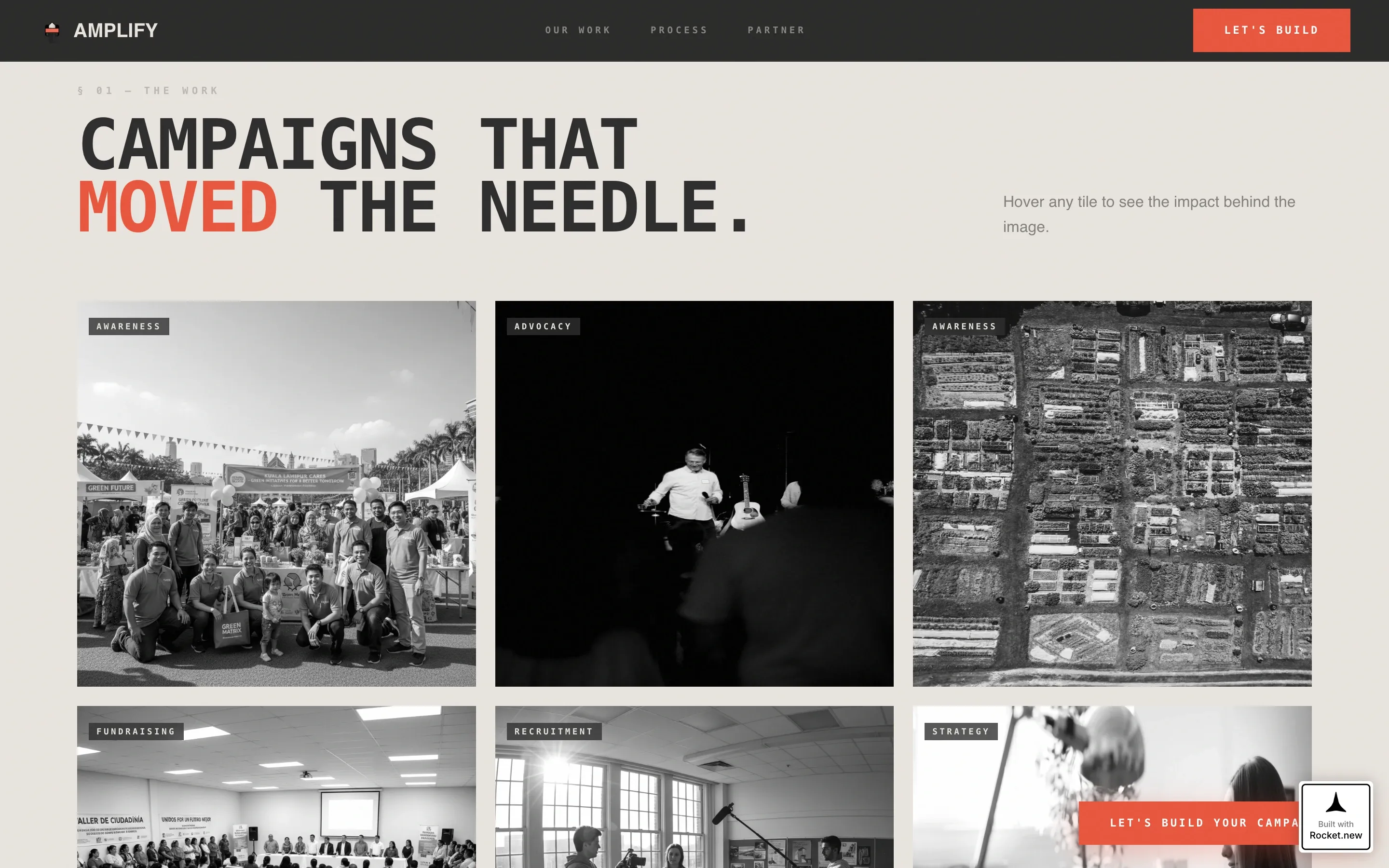 Nonprofit Marketing Agency Bold Landing Page Template