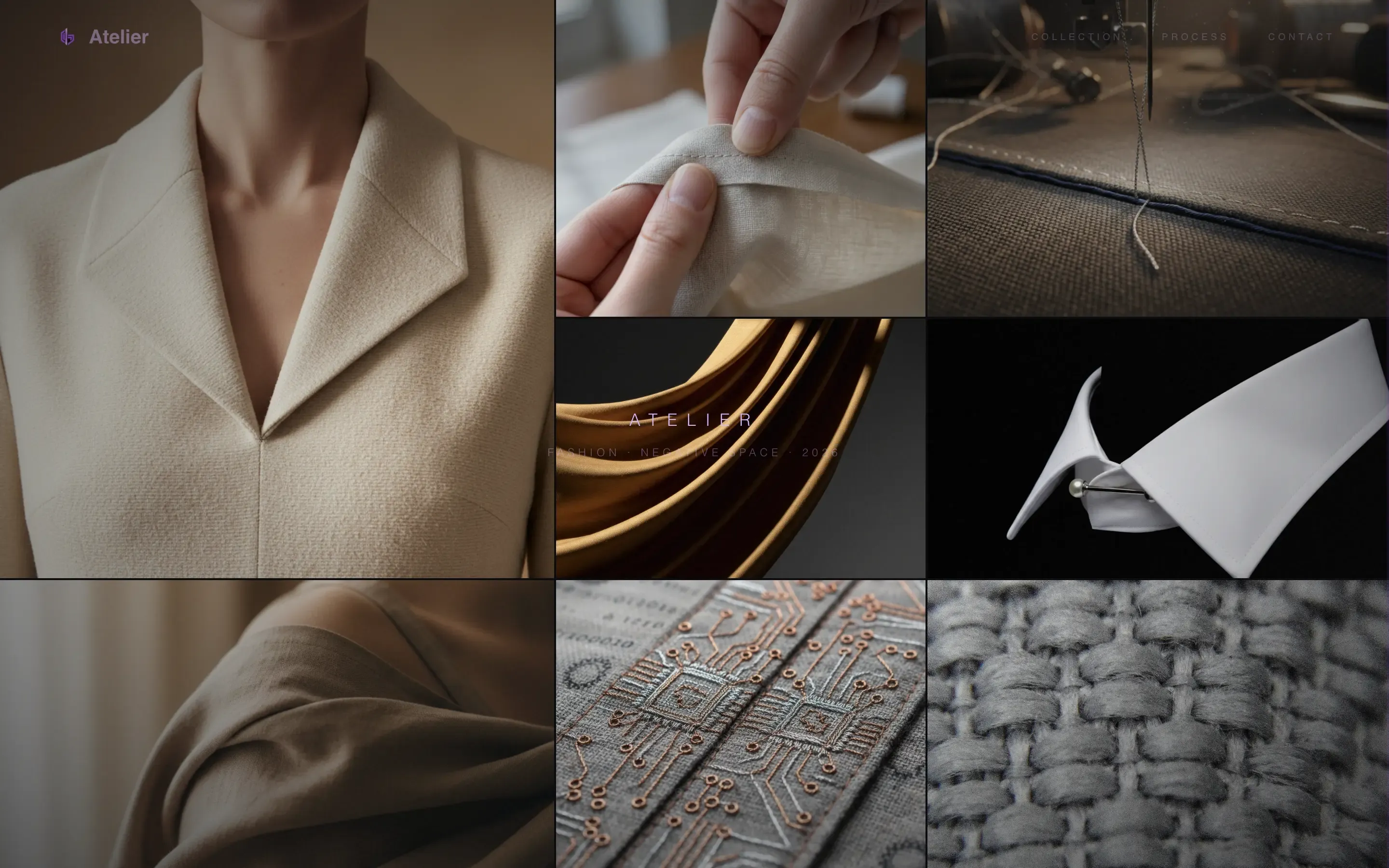 Cinematic Fashion Designer Portfolio Landing Page