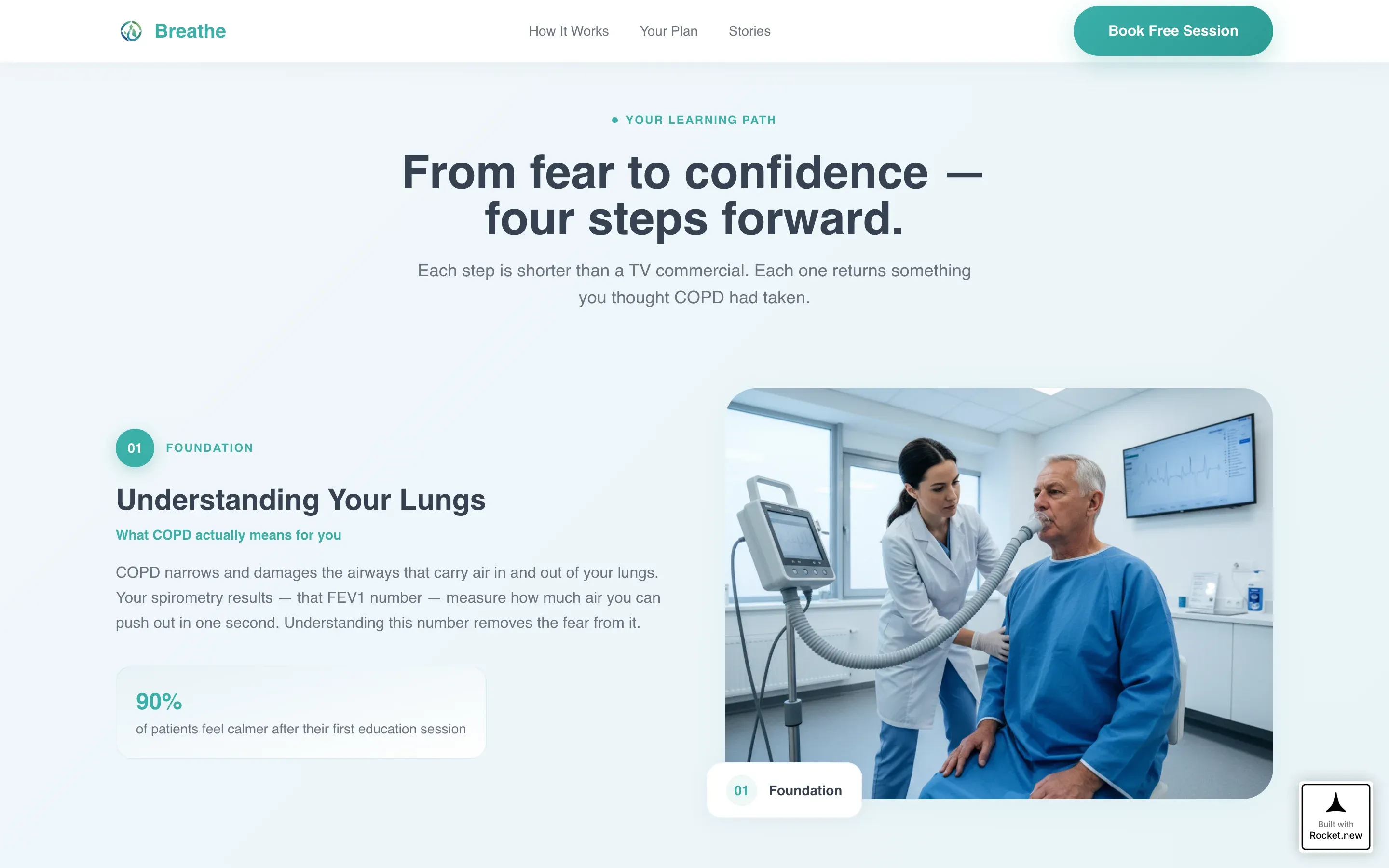 COPD Patient Education Landing Page Template