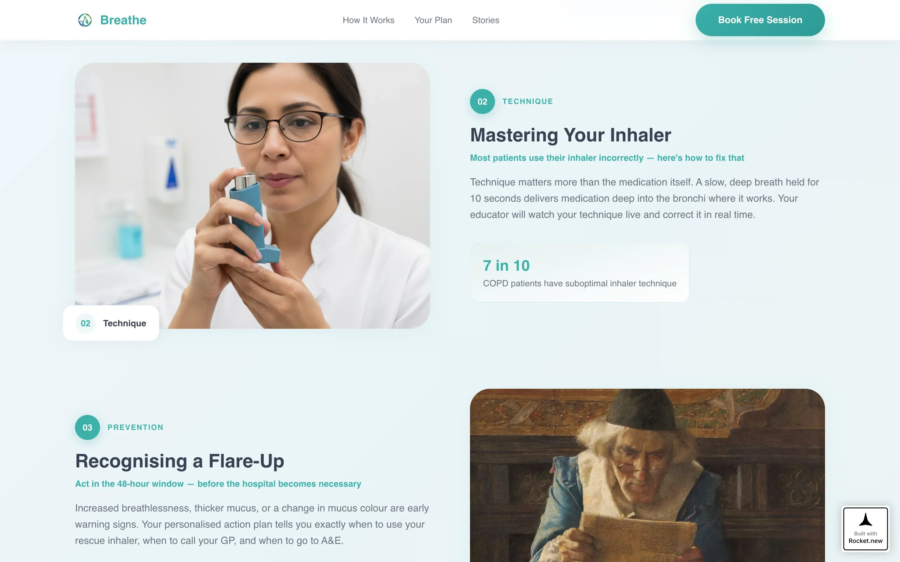 COPD Patient Education Landing Page Template