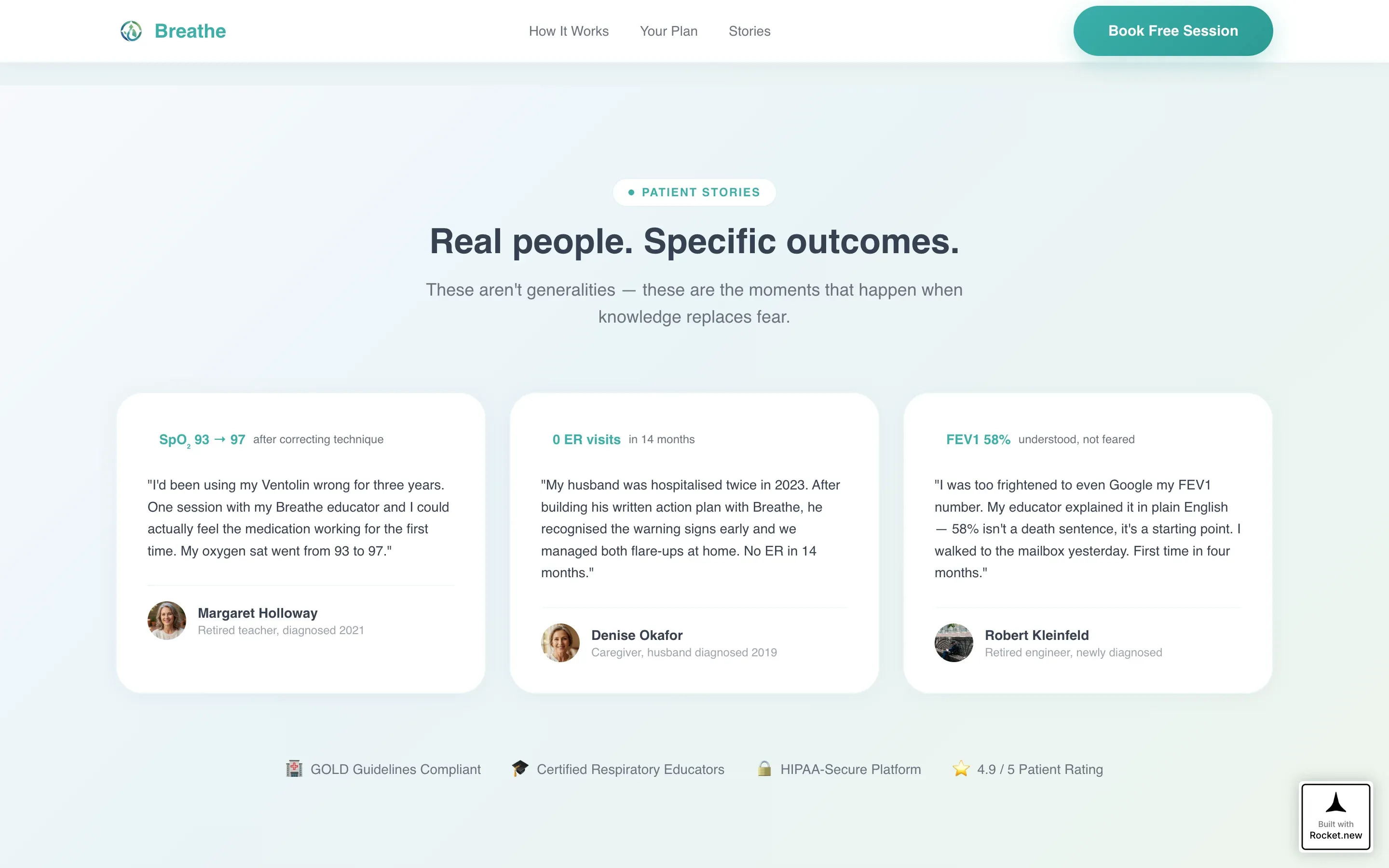 COPD Patient Education Landing Page Template