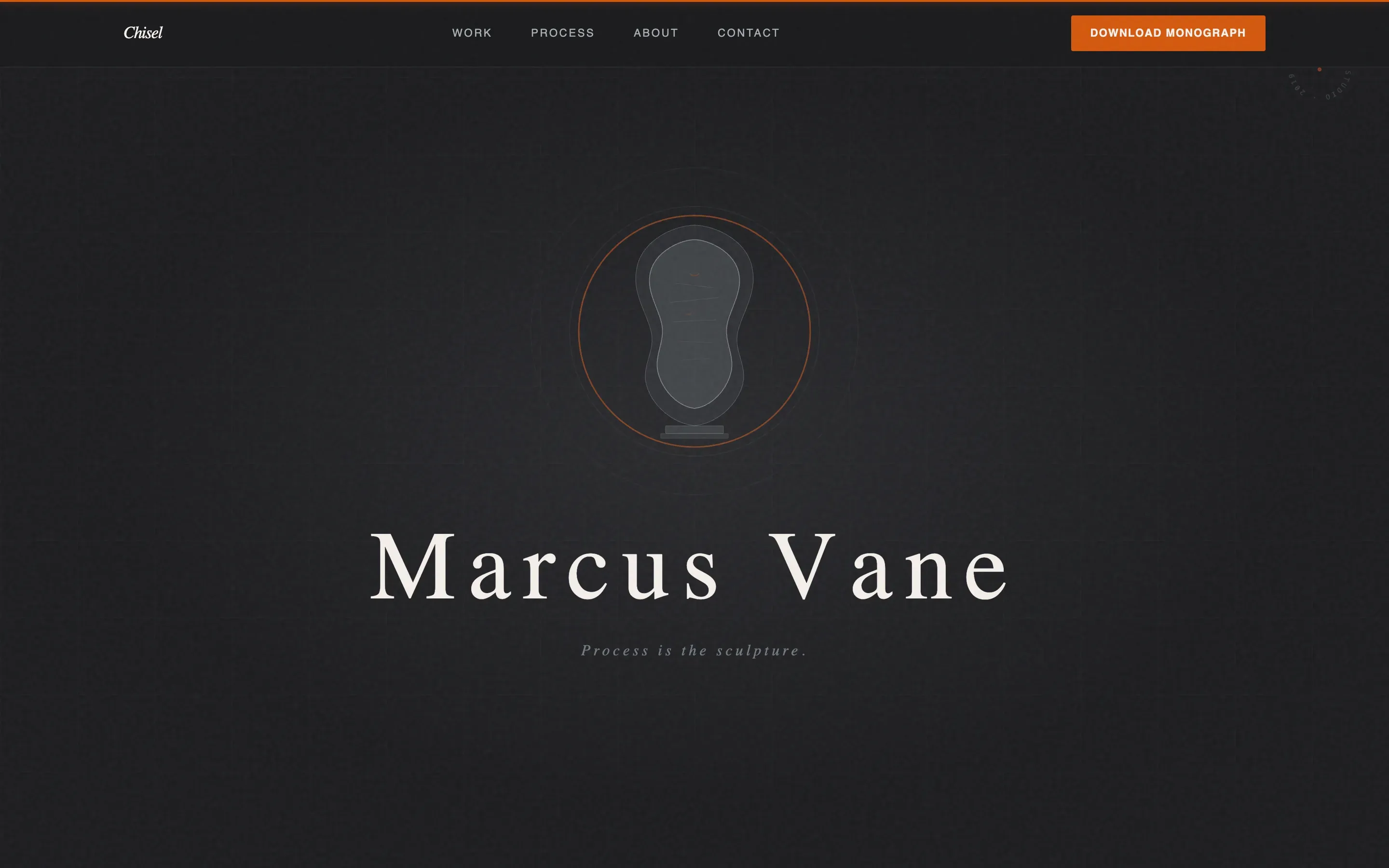 Sculptural Portfolio Landing Page Template