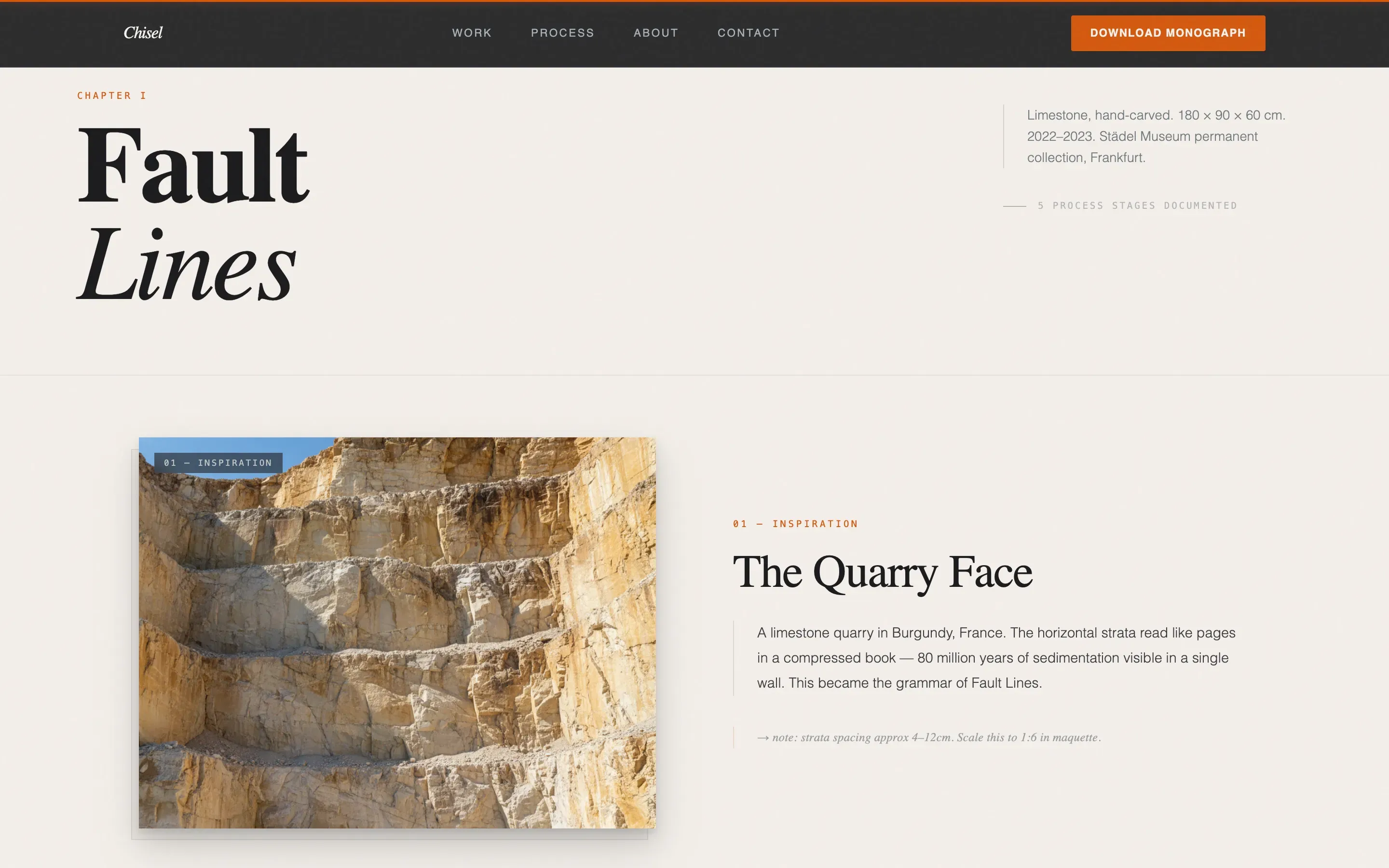 Sculptural Portfolio Landing Page Template