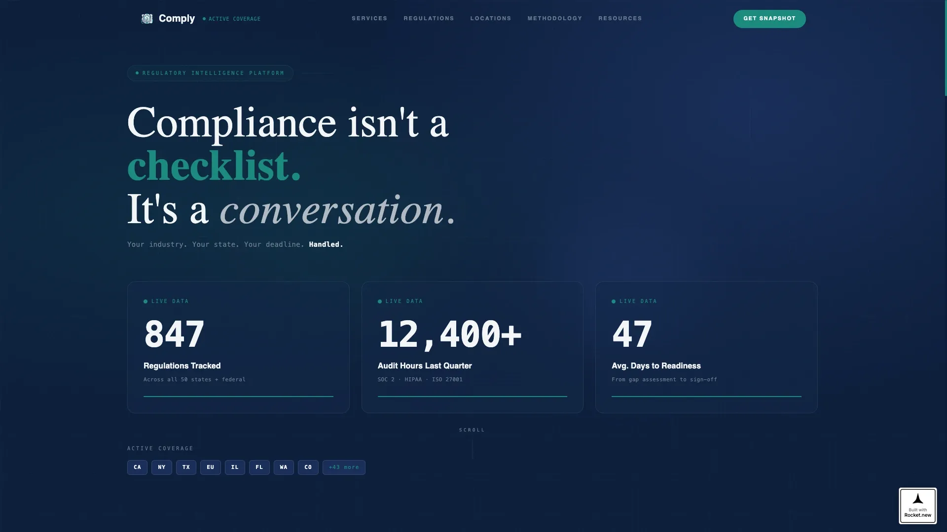 Compliance Consultancy Sidebar Landing Page Template