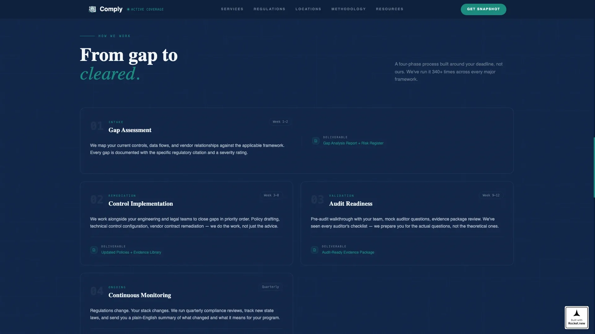 Compliance Platform Comparison Table Landing Page