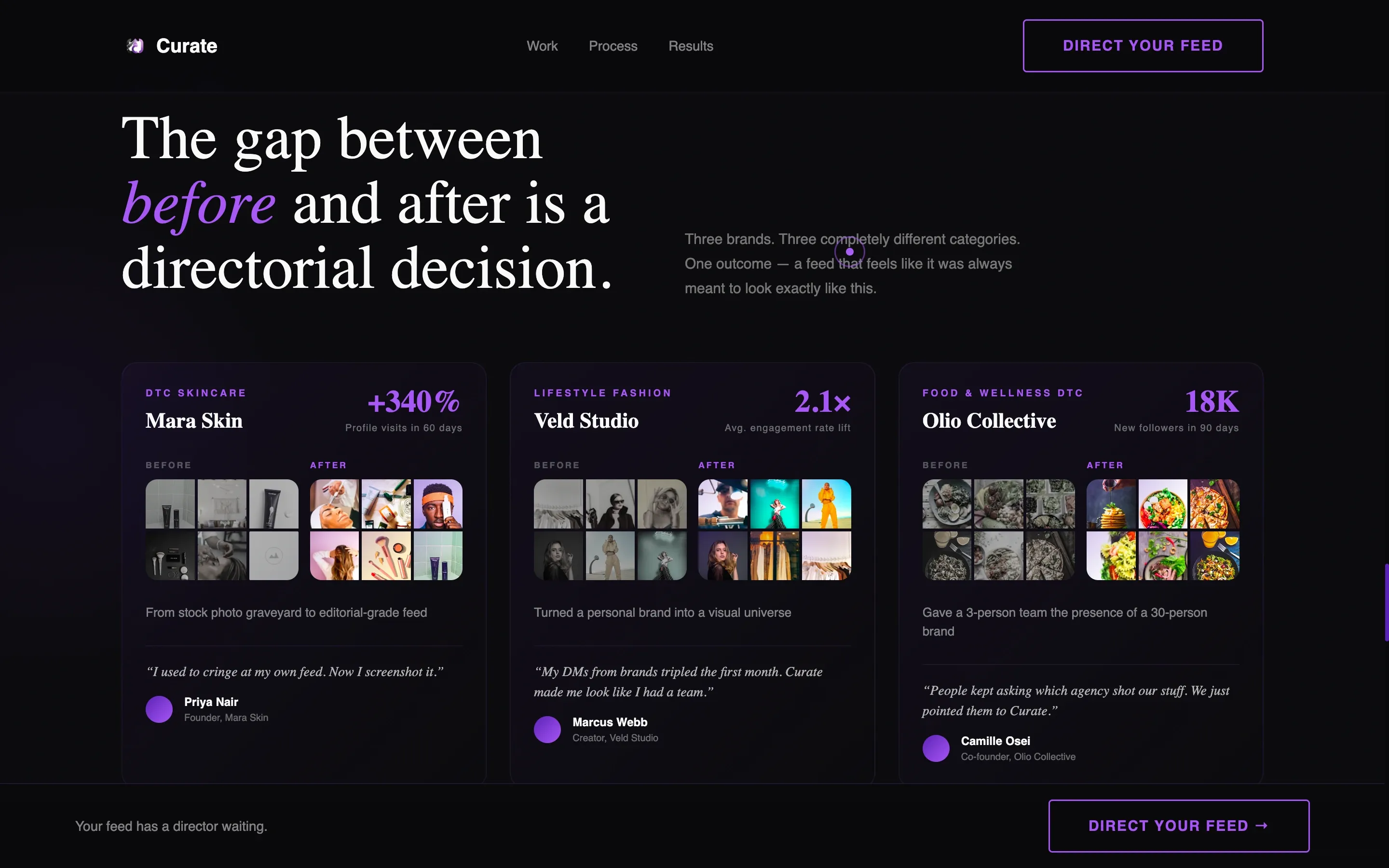 Cinematic Social Media Agency Landing Page Template