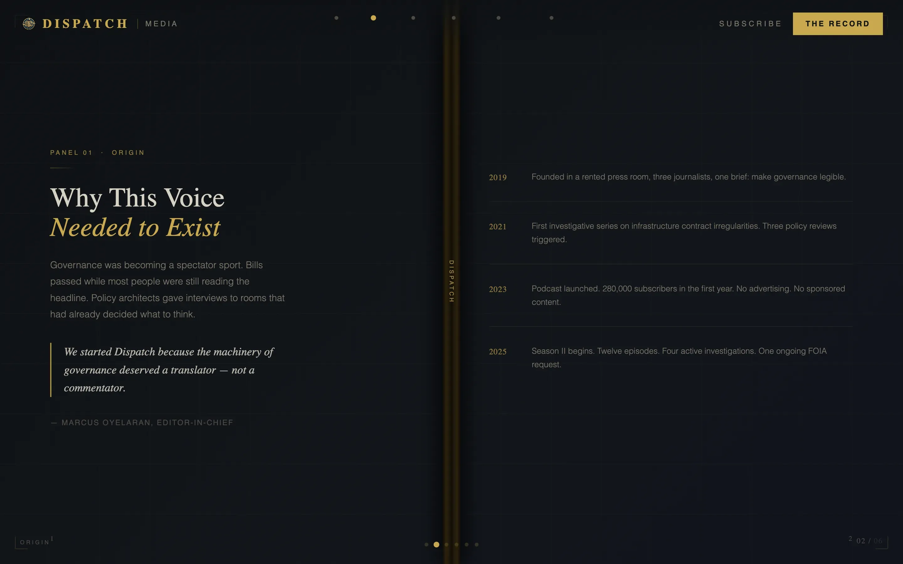 Government Podcast & Media Landing Page Template