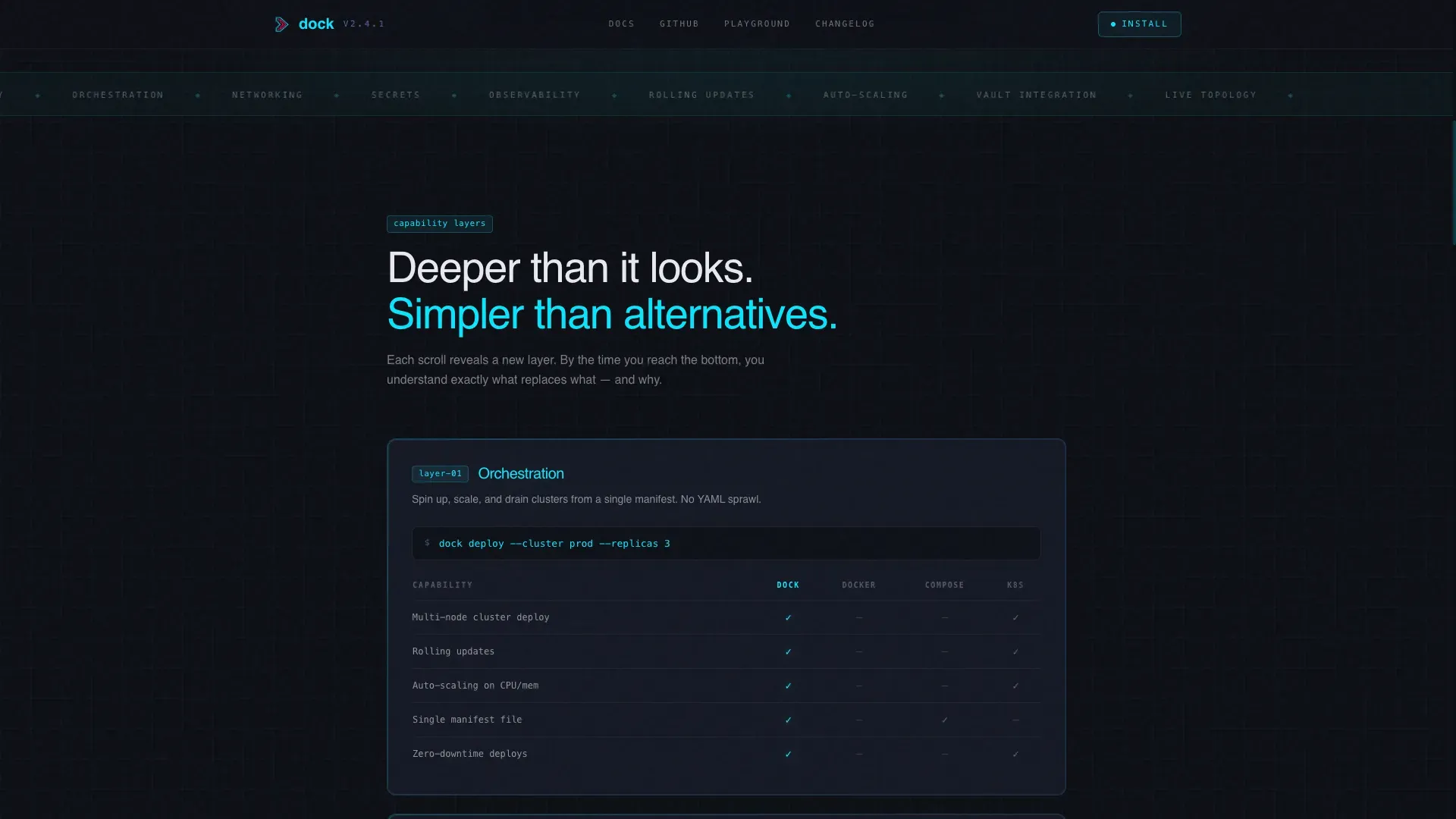 Containerization Landing Page Template for Dev Tools