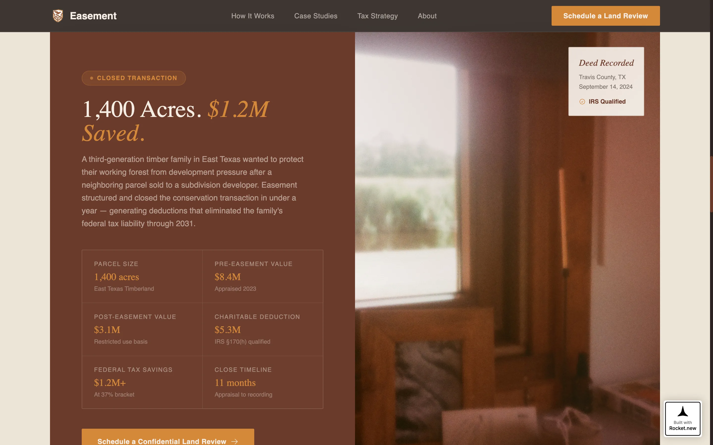 Trusted Conservation Landing Page Template