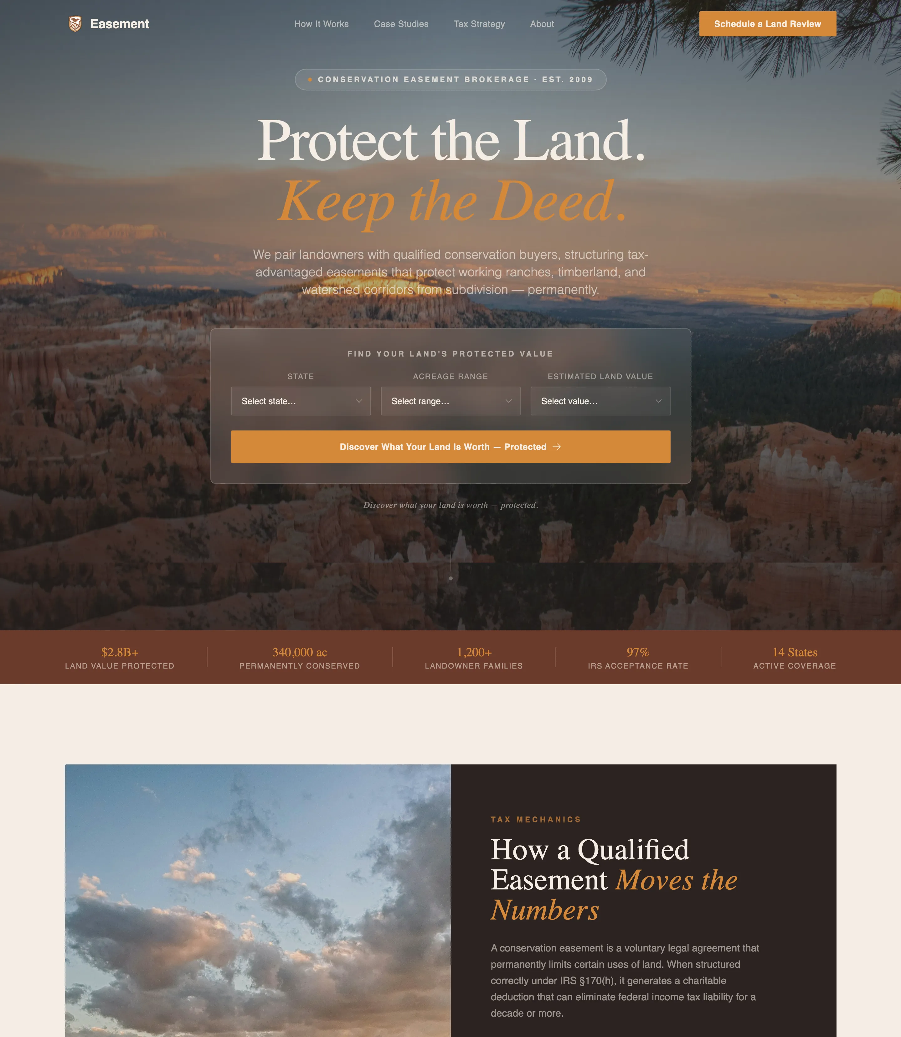 Trusted Conservation Landing Page Template