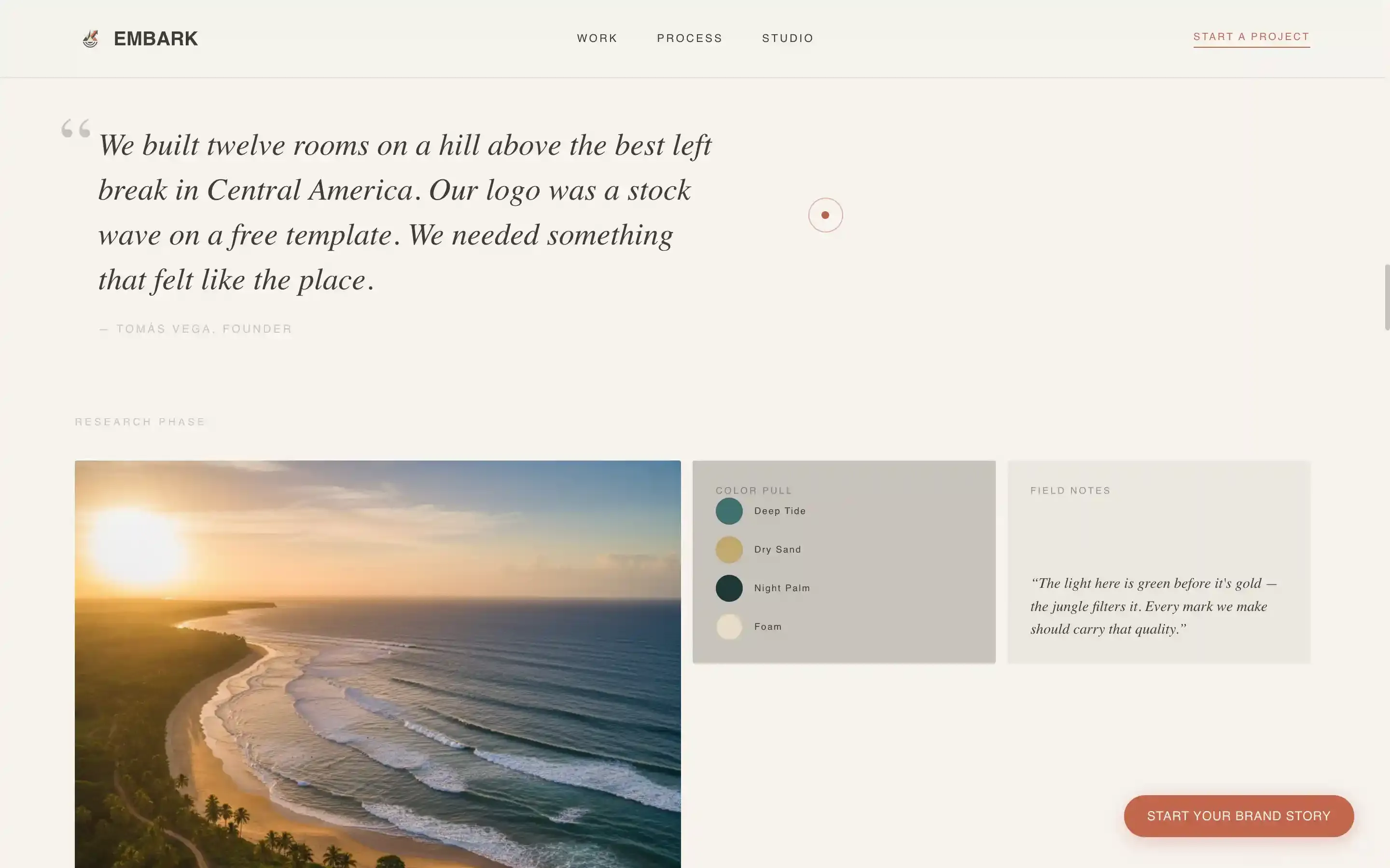 Immersive Travel Branding Agency Landing Page Template