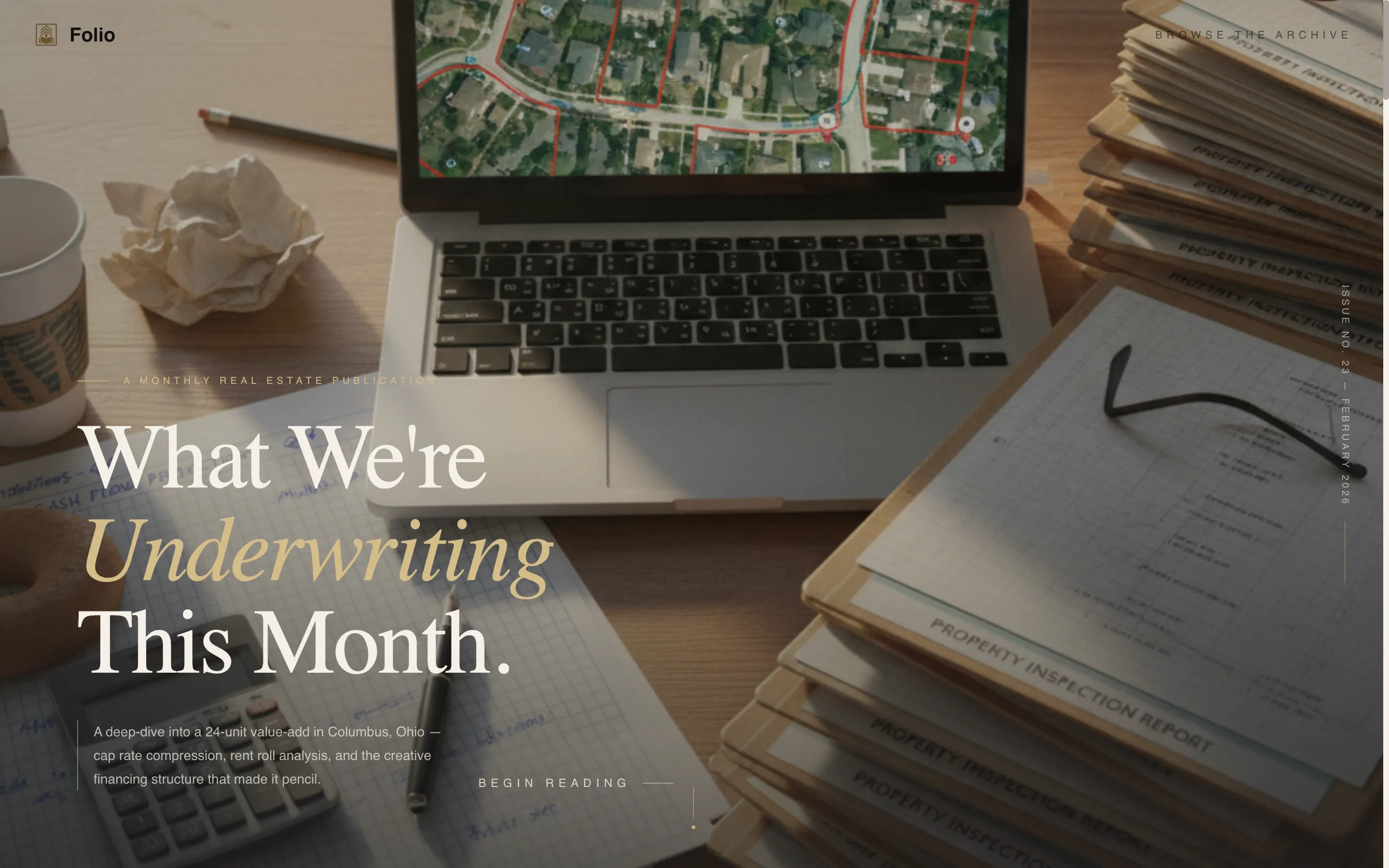 Real Estate Investing Newsletter Landing Page Template