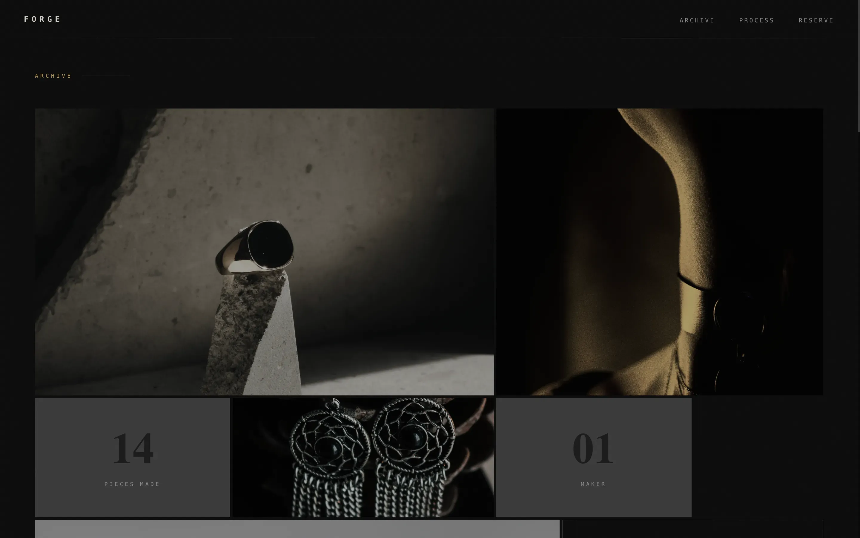 Elegant Brutalist Jewelry Landing Page Template