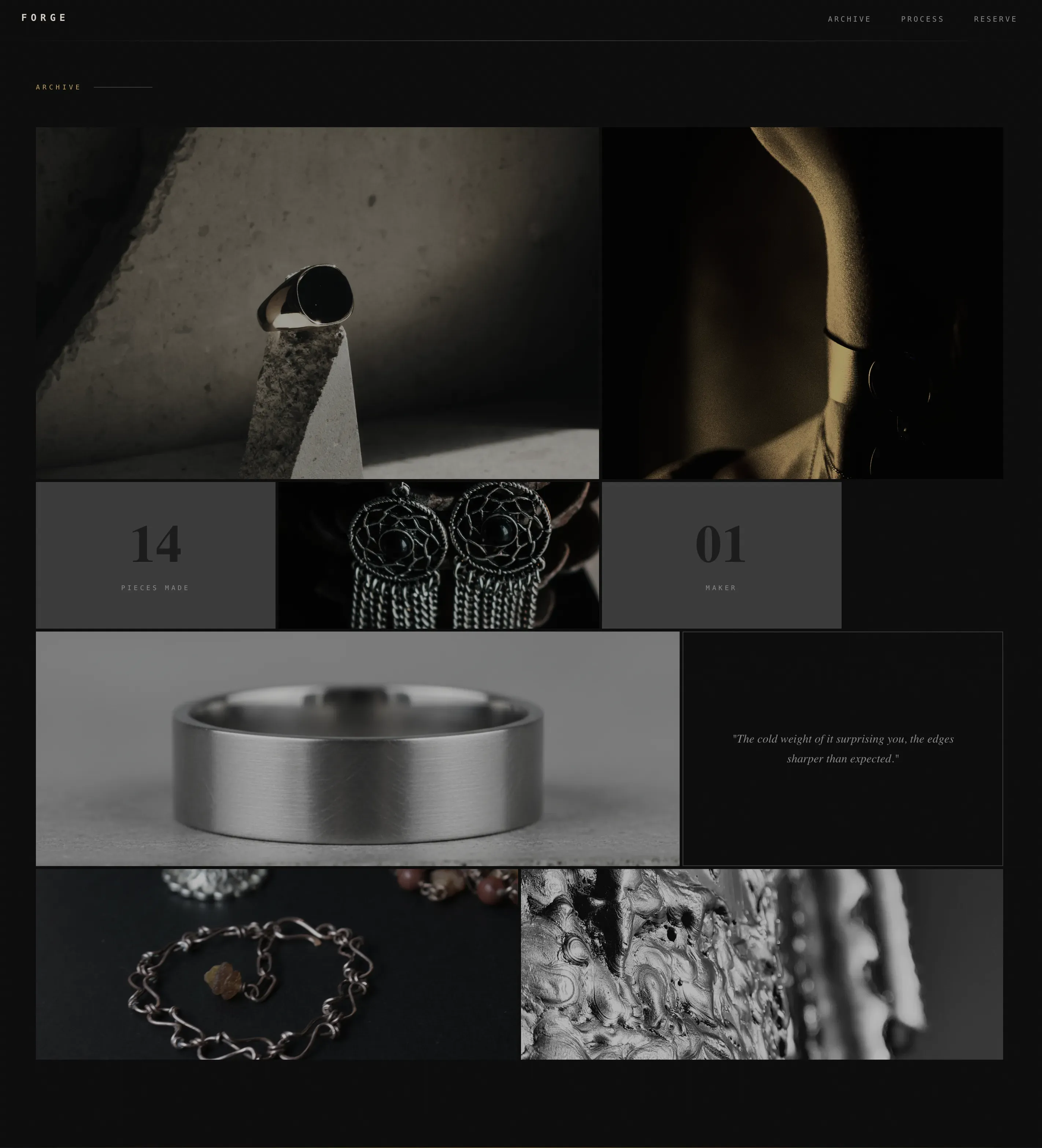 Elegant Brutalist Jewelry Landing Page Template