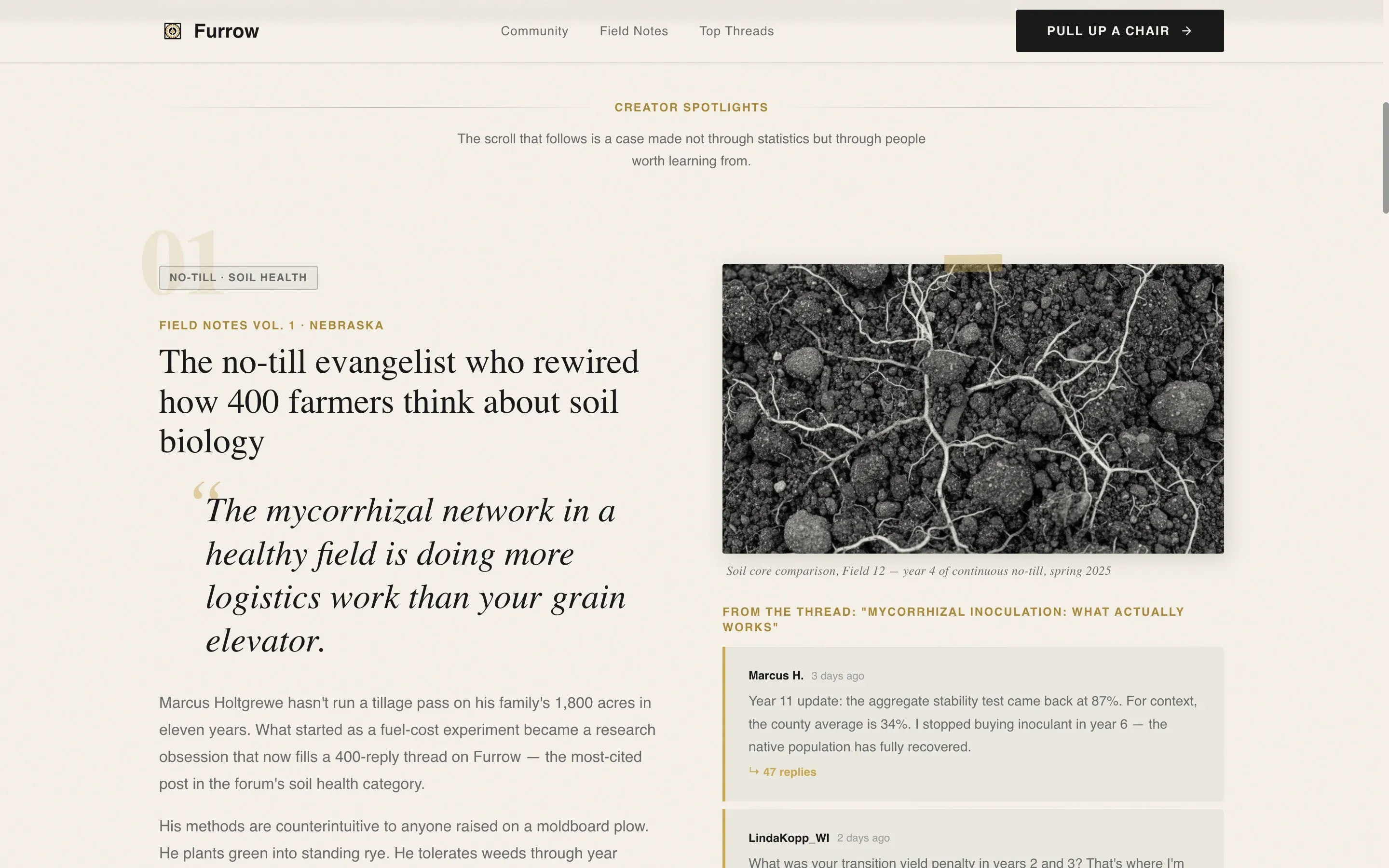 Agriculture Community Forum Landing Page Template