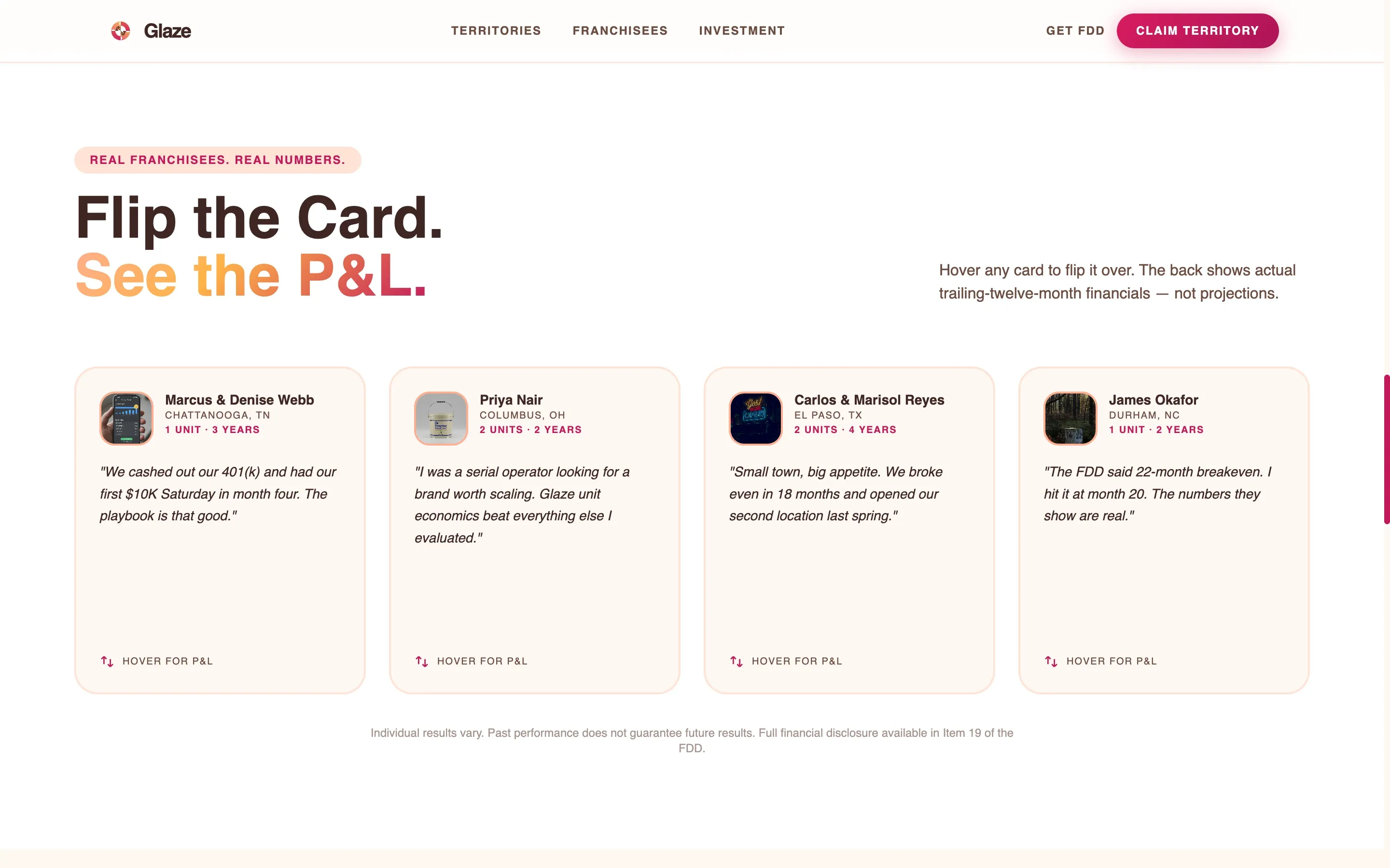 Donut Franchise Landing Page Template | Gallery + Detail
