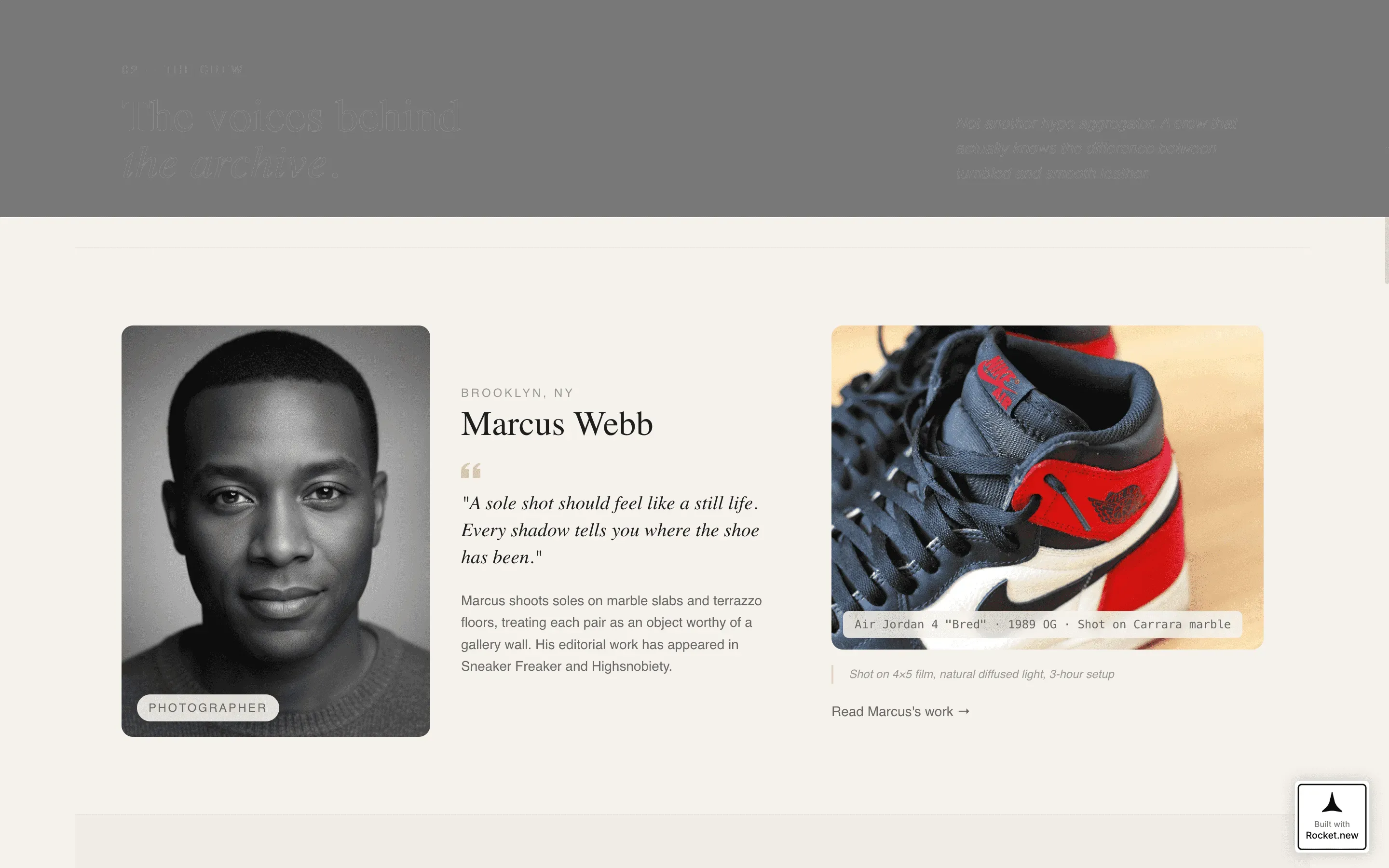 Luxe Sneaker Collecting Blog Landing Page Template